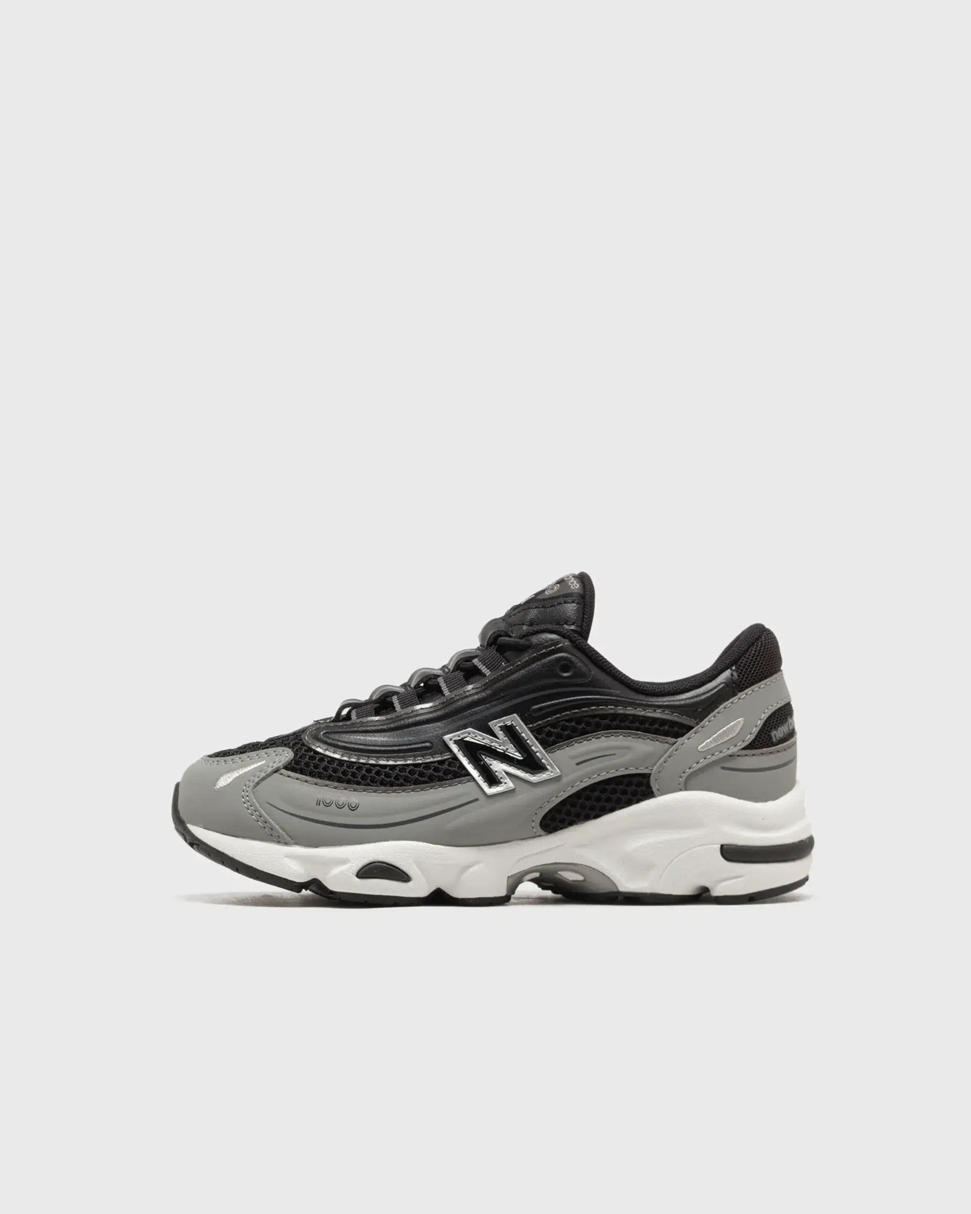 New Balance Kids' 1000 BUNGEE LACE in Grey/Black Synthetic