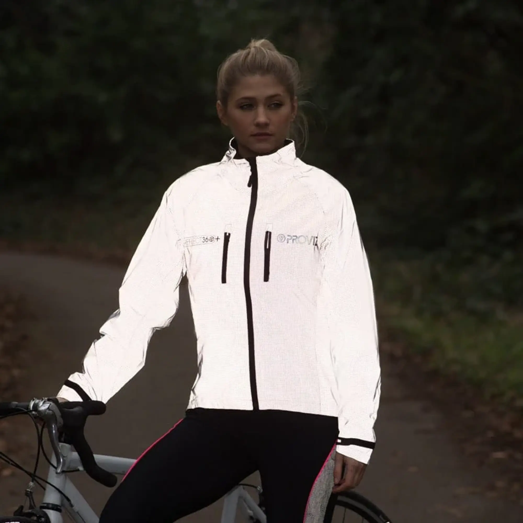 Womens' Reflective Cycling Jacket + Cycling Gloves Bundle