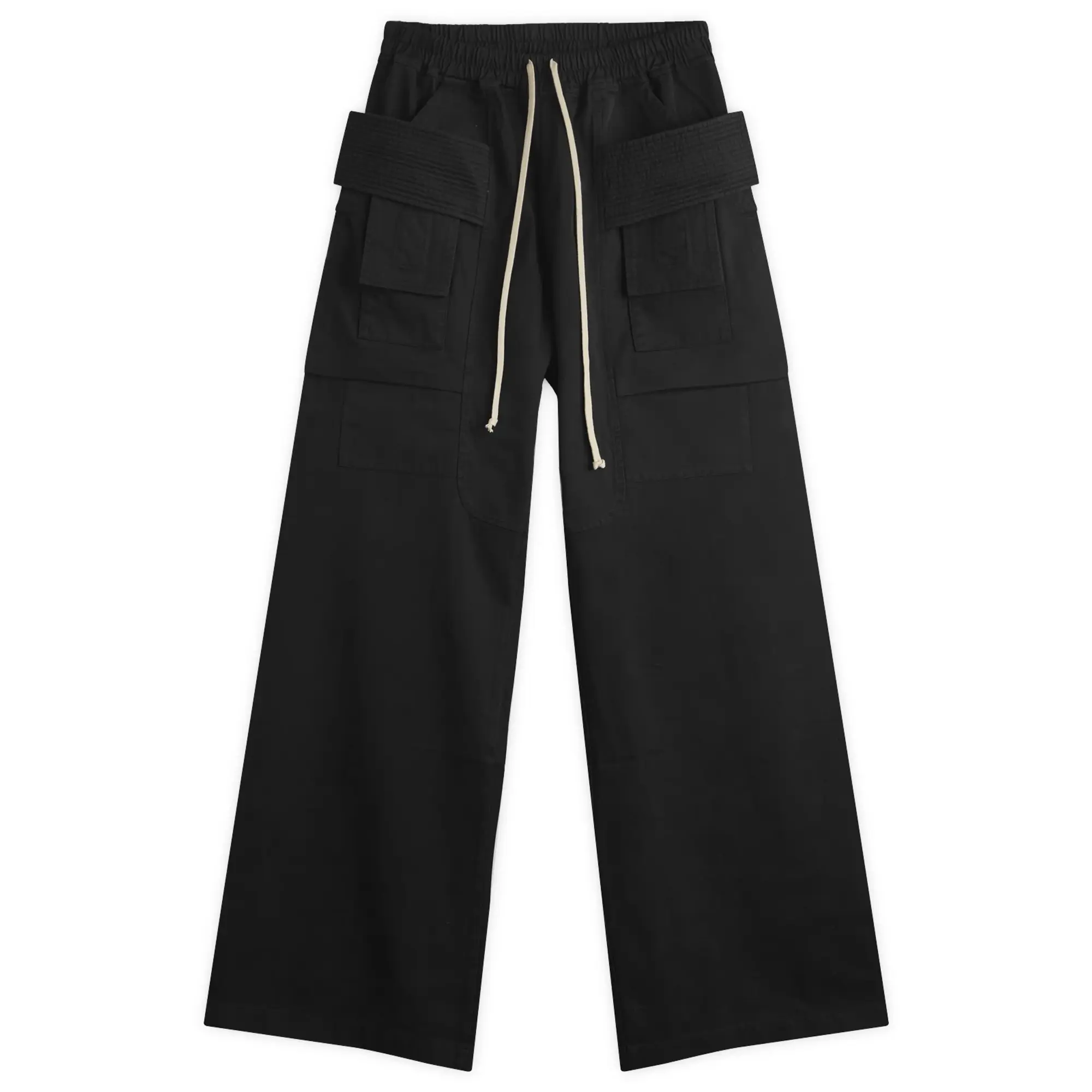 Rick Owens DRKSHDW Men's Creatch Drawstring Cargo Trousers Black