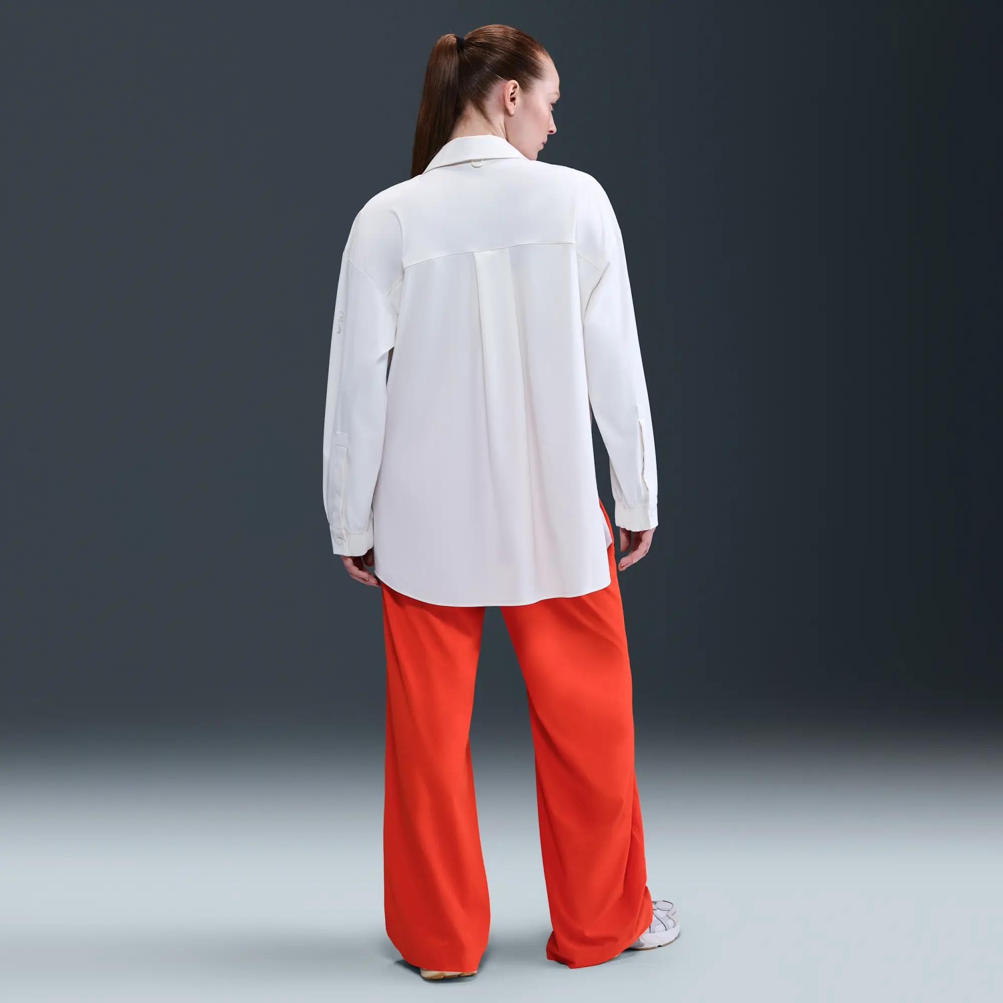 Nike 24.7 PerfectStretch Dri-FIT High-Waisted Loose Wide-Leg Trousers - Picante Red - Recycled Polyester Minimum