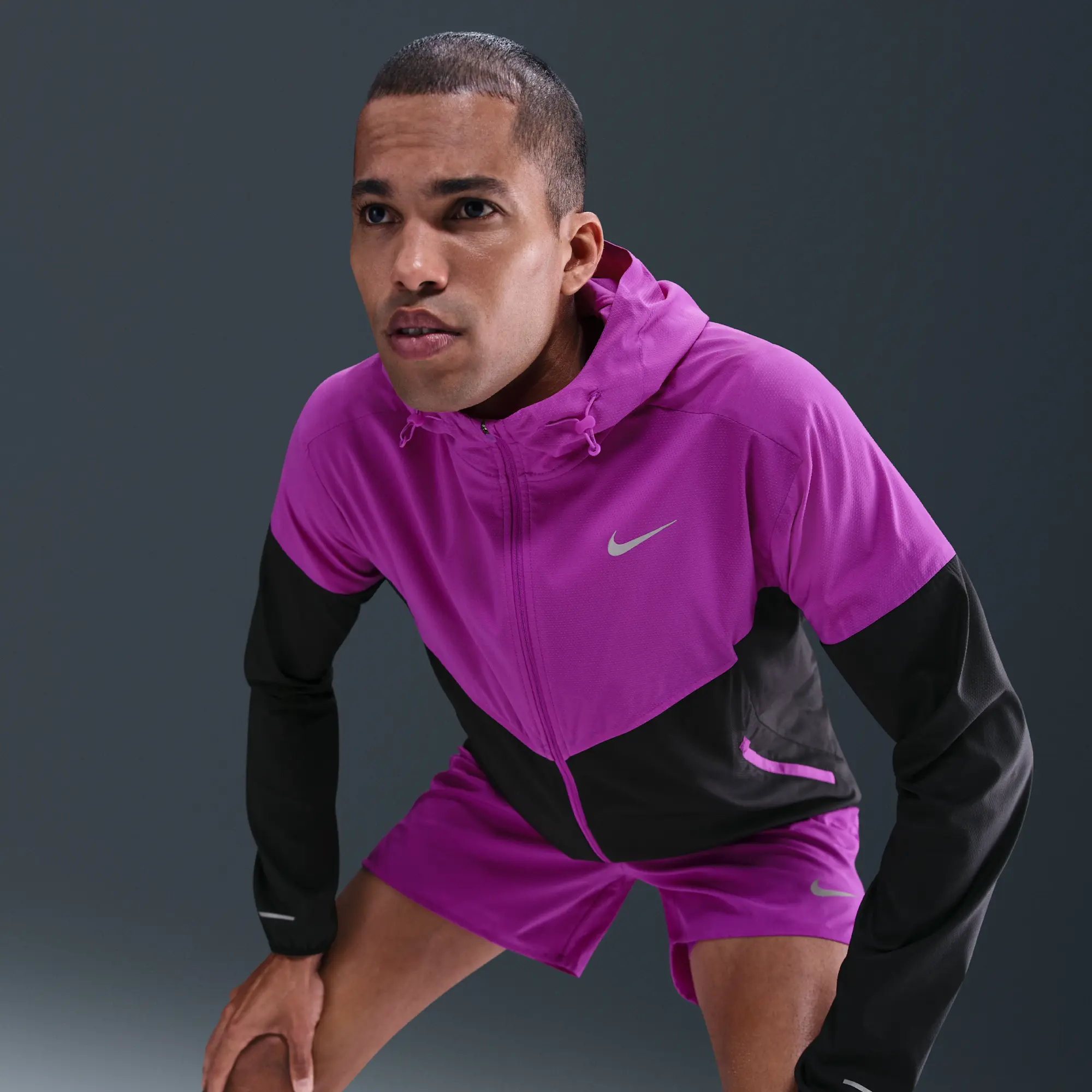 Nike Impossibly Light Windrunner Men's Running Jacket - Vivid Purple - Sustainable Materials