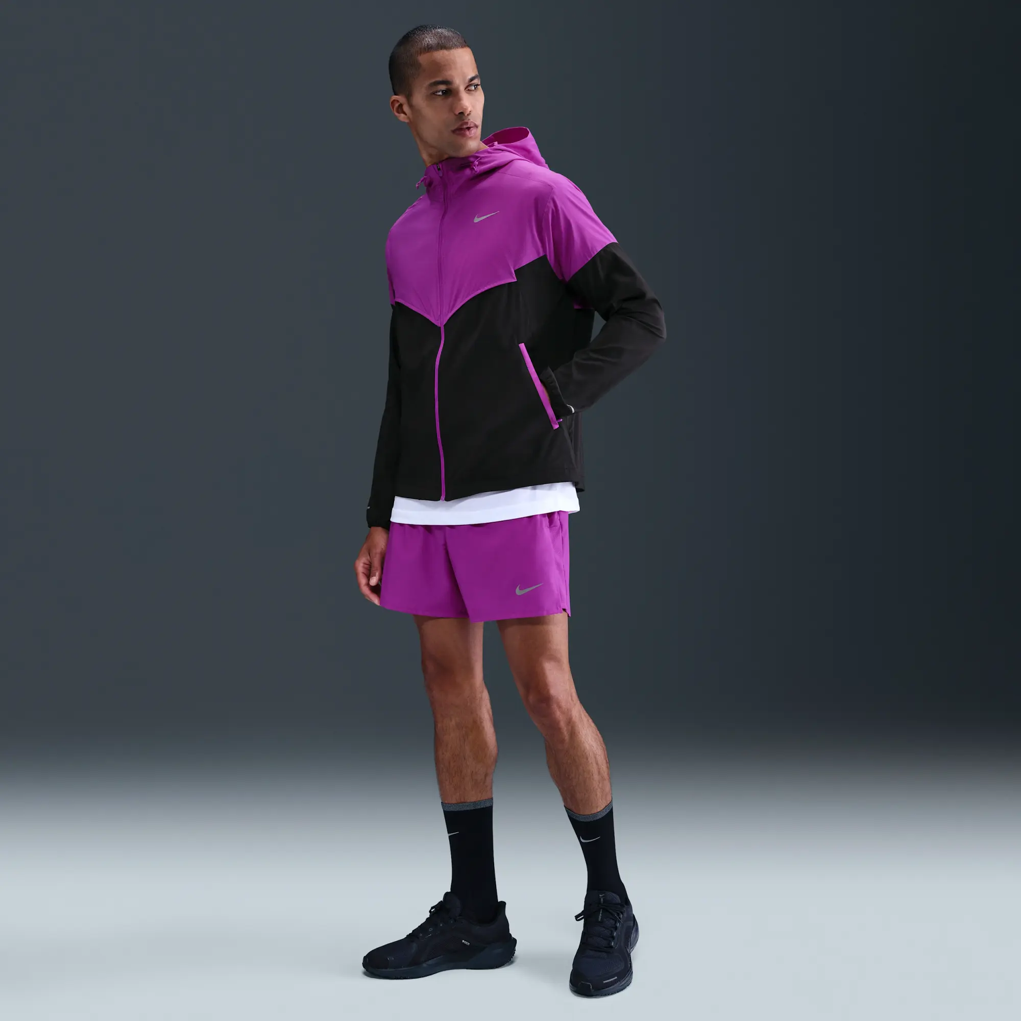 Nike Impossibly Light Windrunner Men's Running Jacket - Vivid Purple - Sustainable Materials