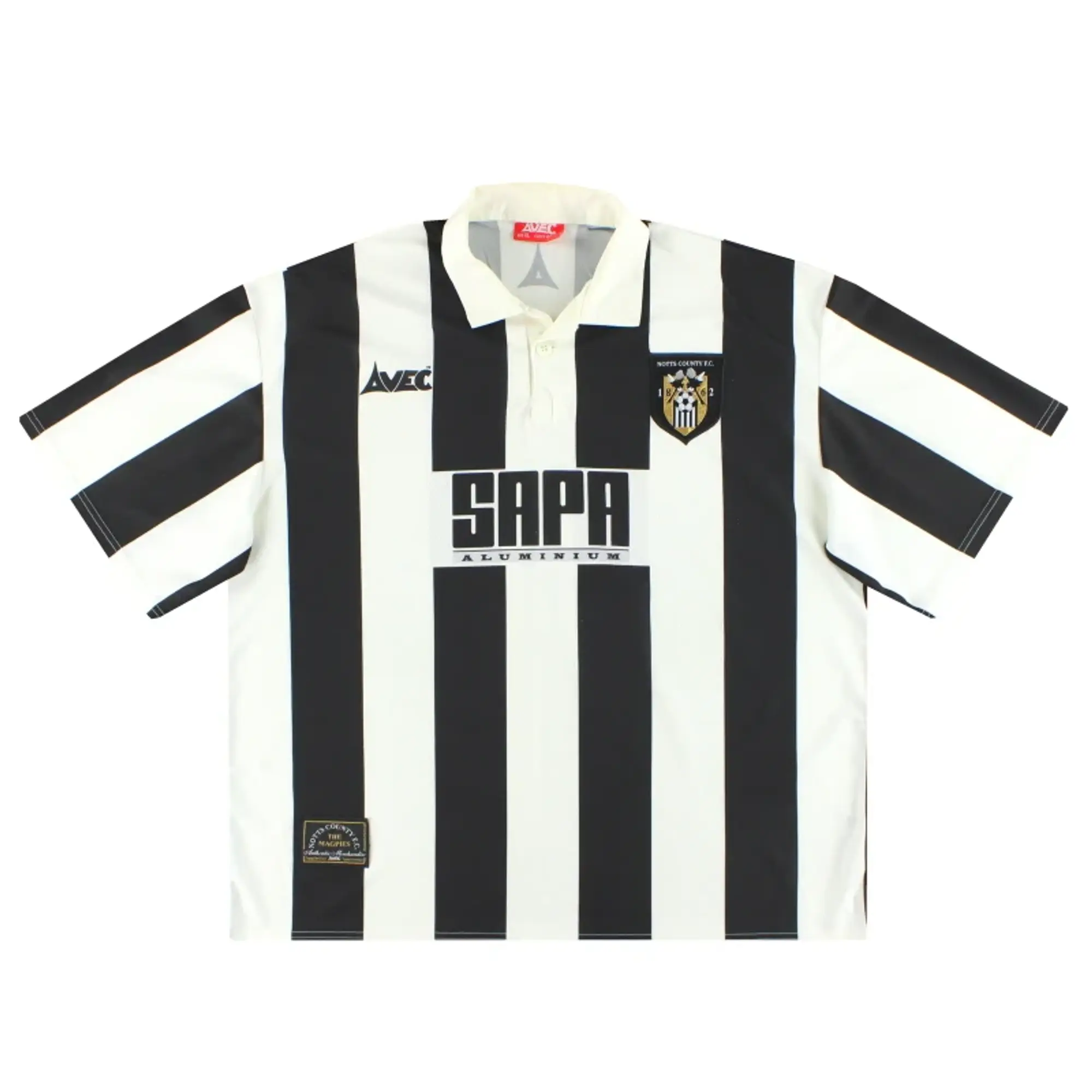 1997-99 Notts County Avec Home Shirt XL - Notts County / Excellent 