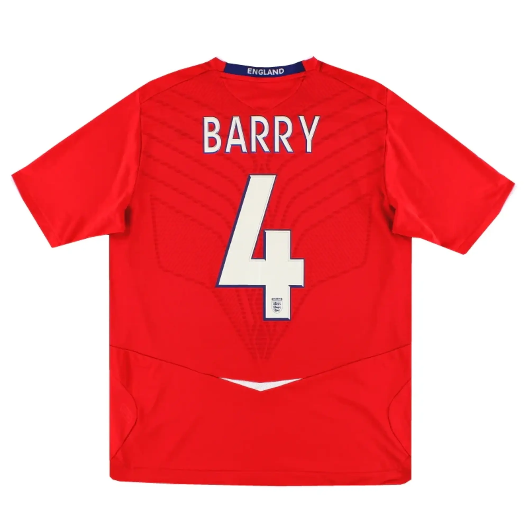 2008-10 England Umbro Away Shirt Barry #4 L - England / Excellent 
