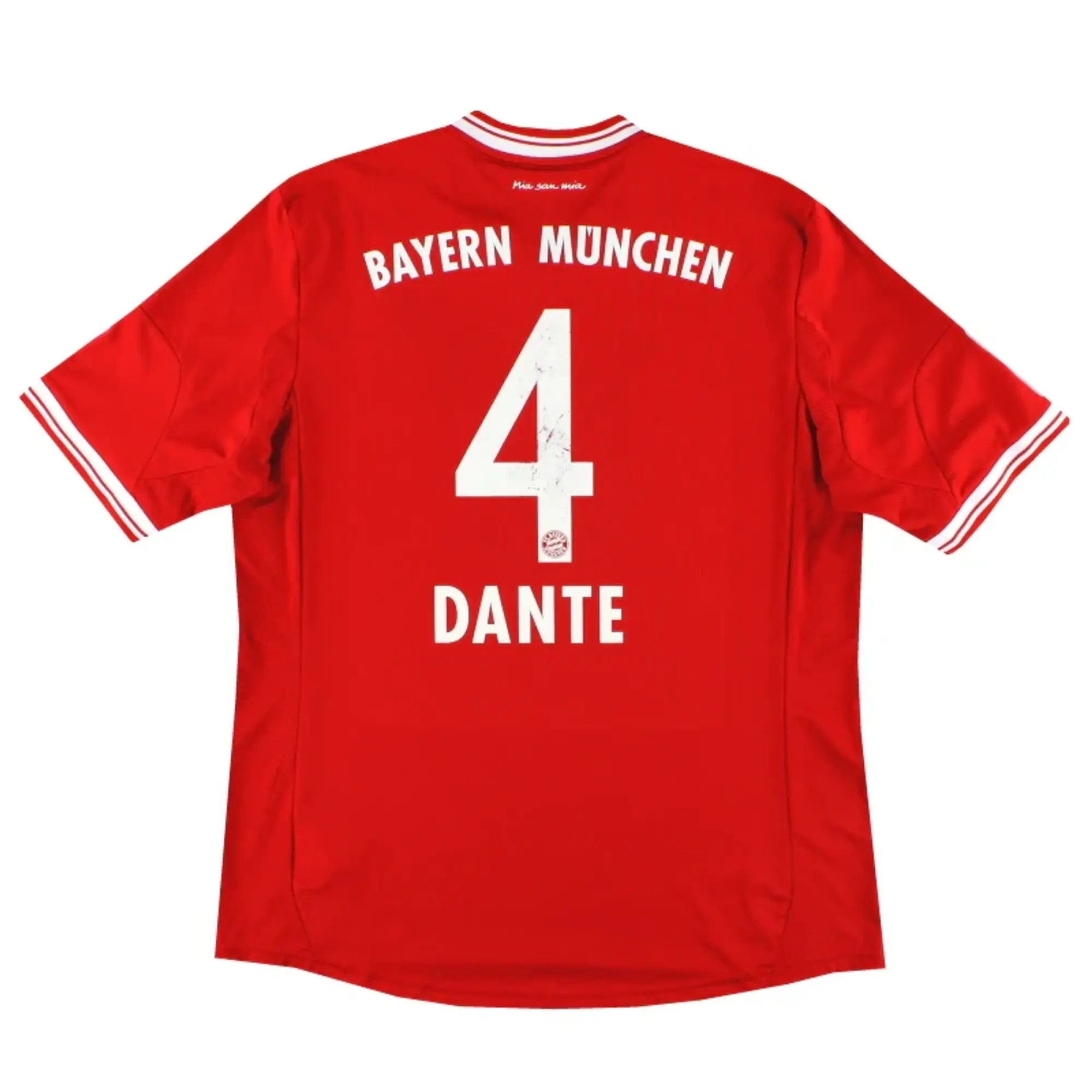 2013-14 Bayern Munich adidas Home Shirt Dante #4 XL - Bayern Munich / Very Good 