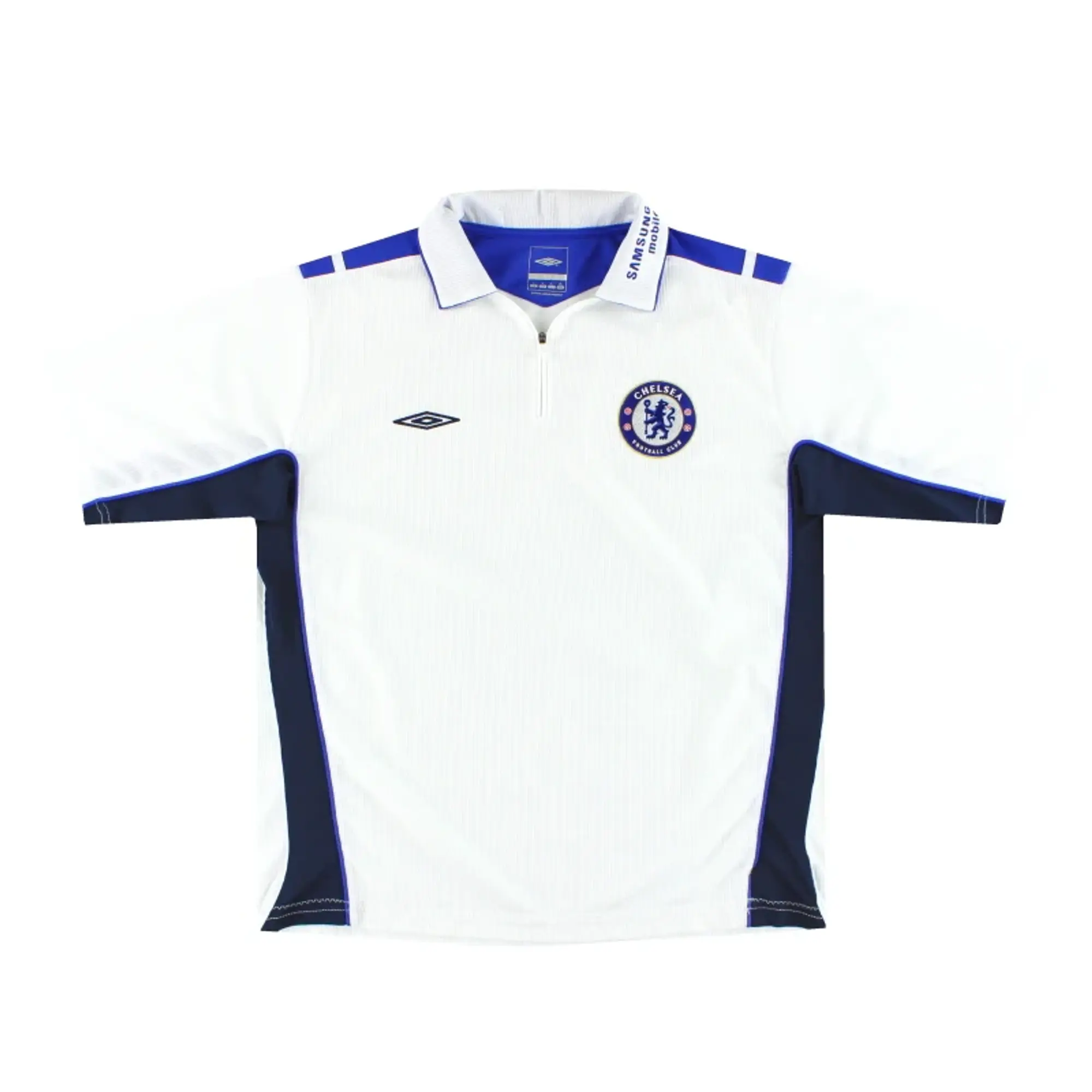 2005-06 Chelsea Umbro 1/4 Zip Polo Shirt L - Chelsea / Excellent 