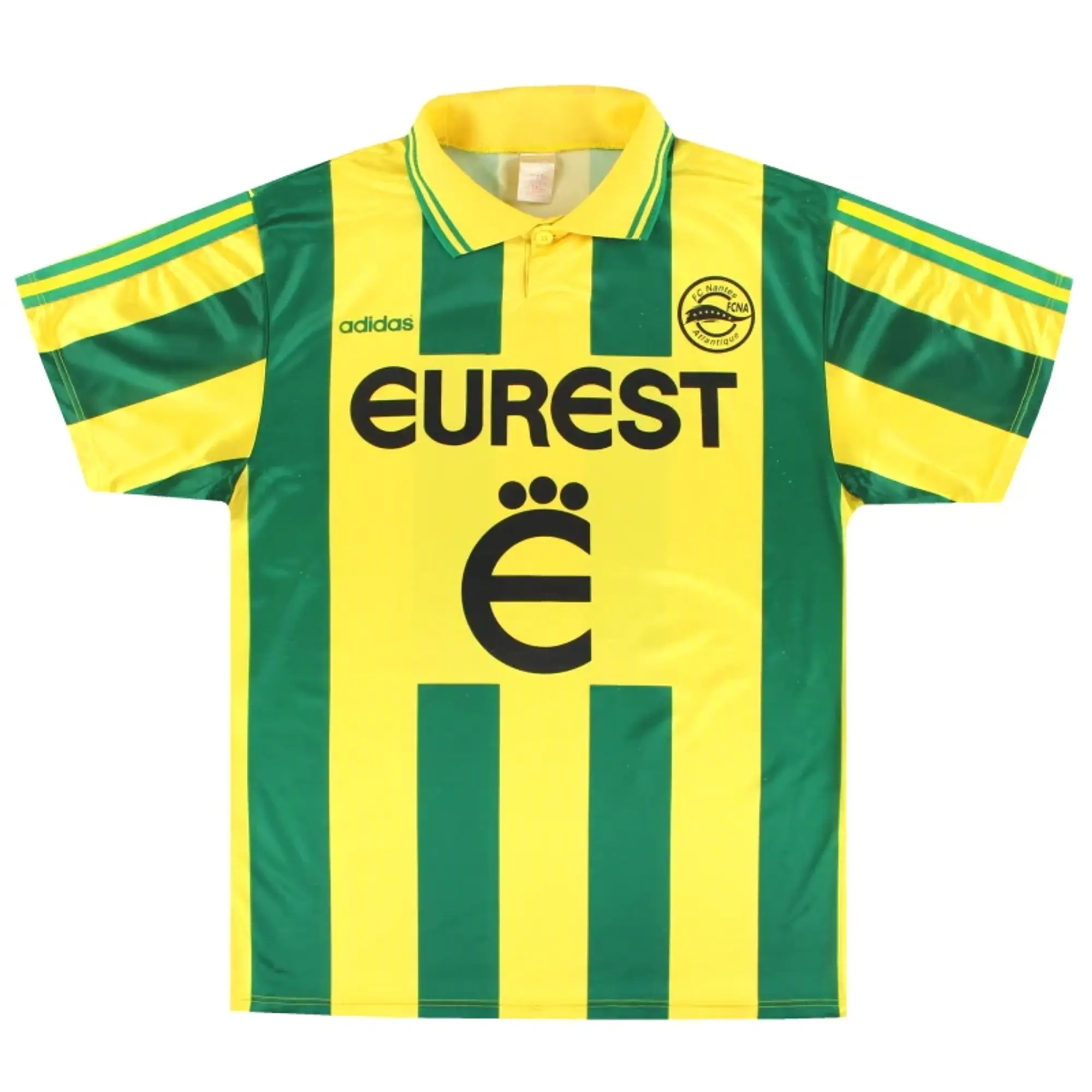 1995-96 Nantes adidas Home Shirt M - Nantes / Excellent 