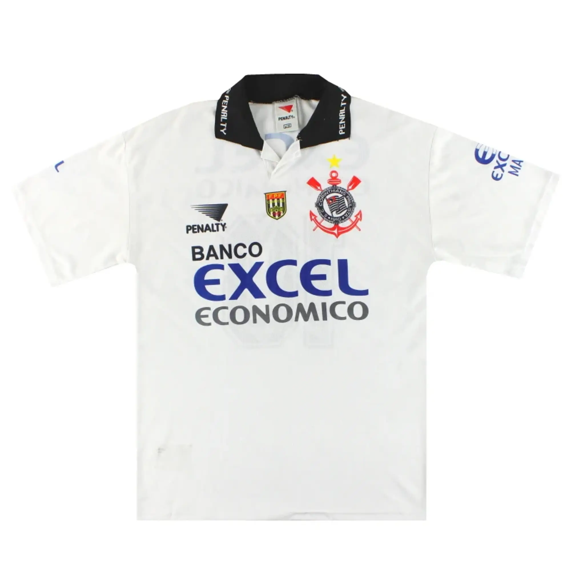 1997 Corinthians Penalty Home Shirt #10 L - Central and South American Clubs / Excellent 