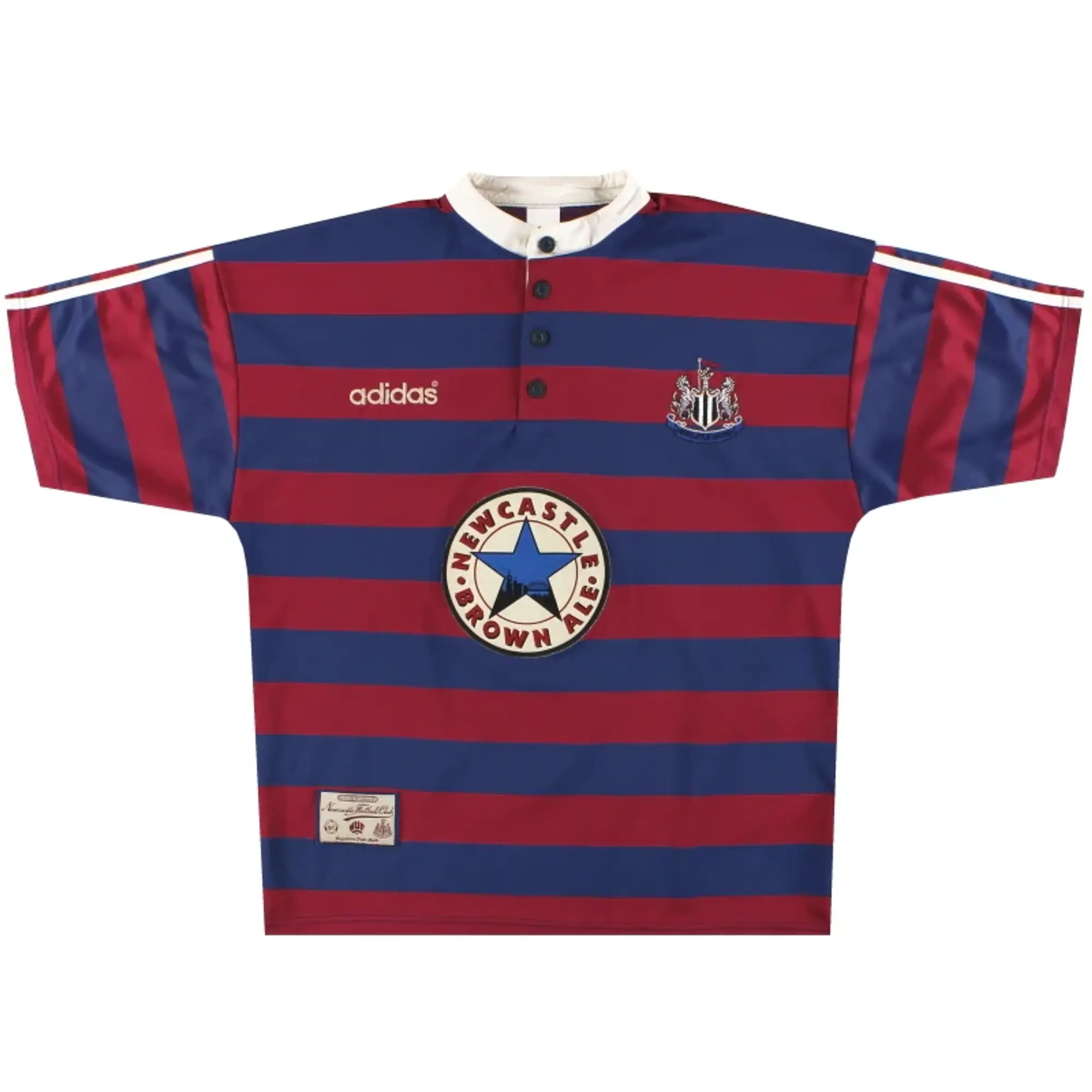 1995-96 Newcastle adidas Away Shirt S - Newcastle United / Very Good 