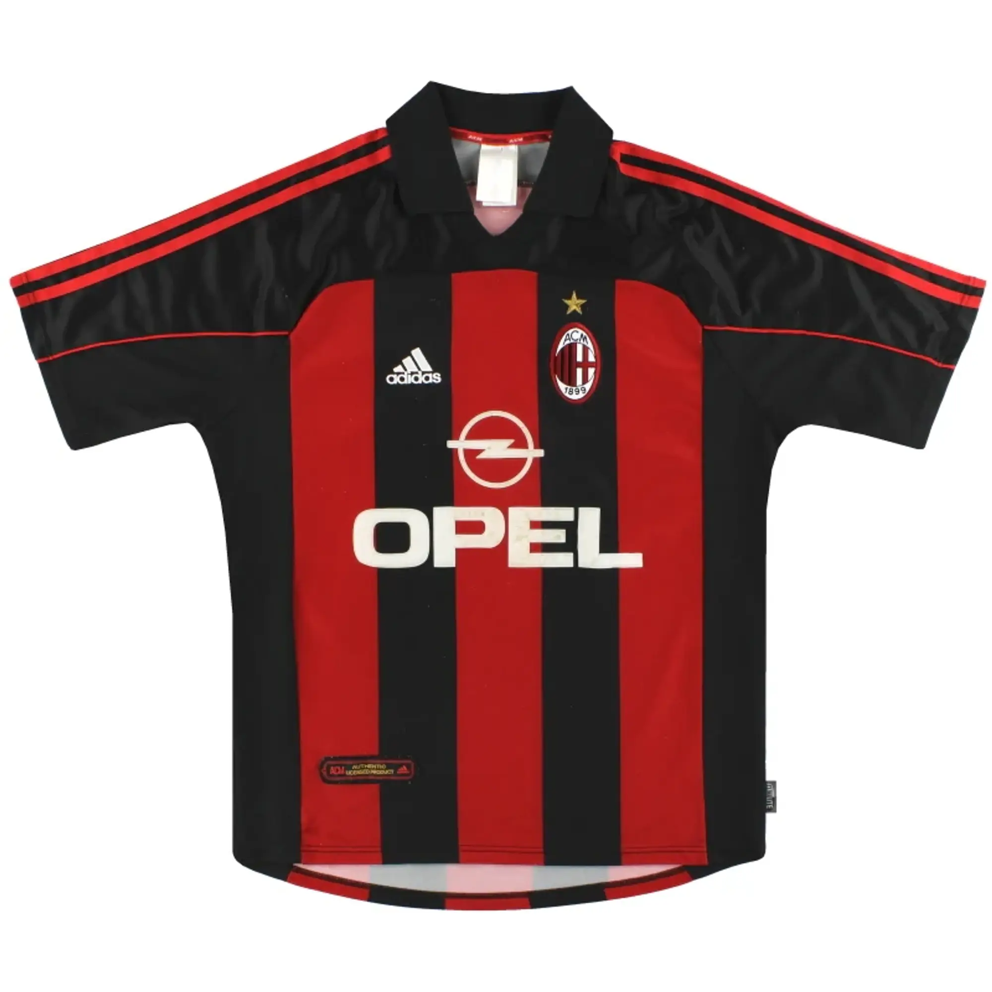 2000-02 AC Milan adidas Home Shirt M - AC Milan / Excellent 
