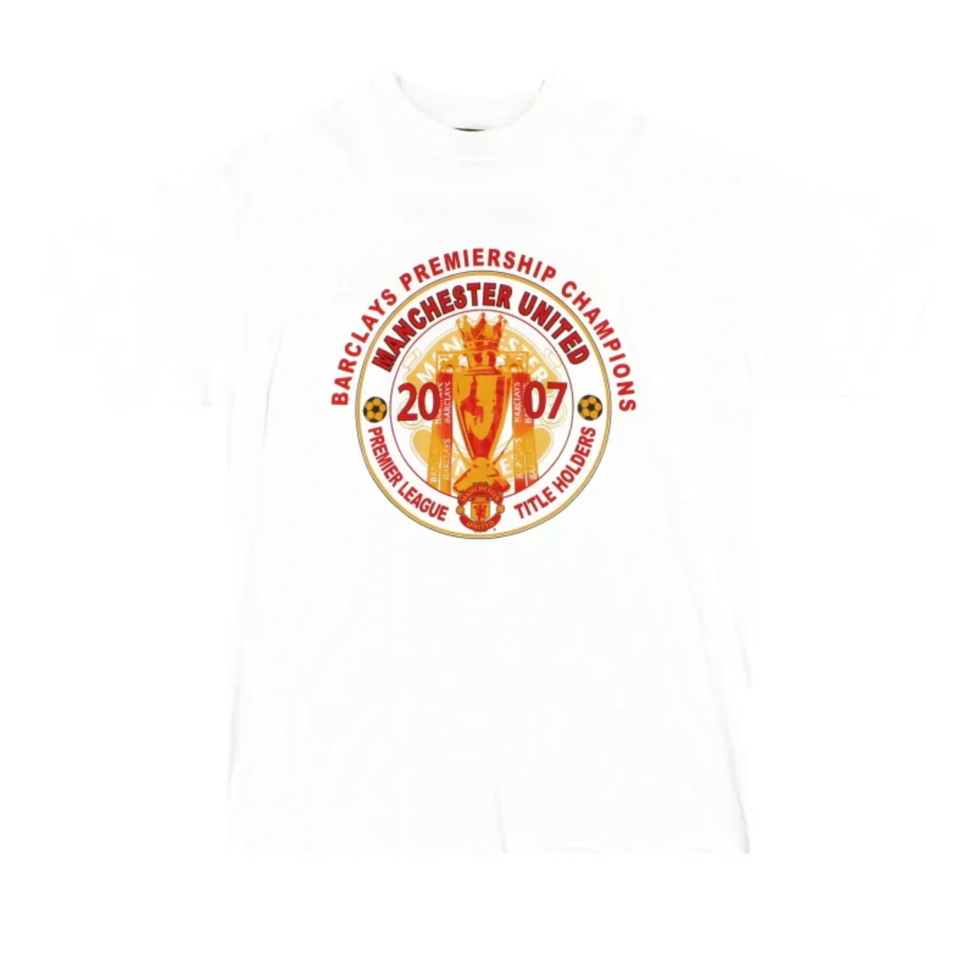 2006-07 Manchester United 'Premiership Champions' Graphic Tee L - Manchester United / Excellent 