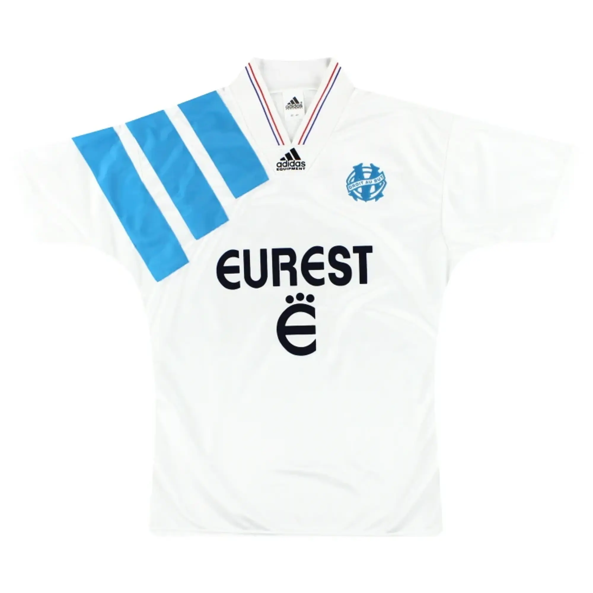 1993-94 Olympique Marseille adidas Home Shirt *As New* M - Olympique Marseille / As New 