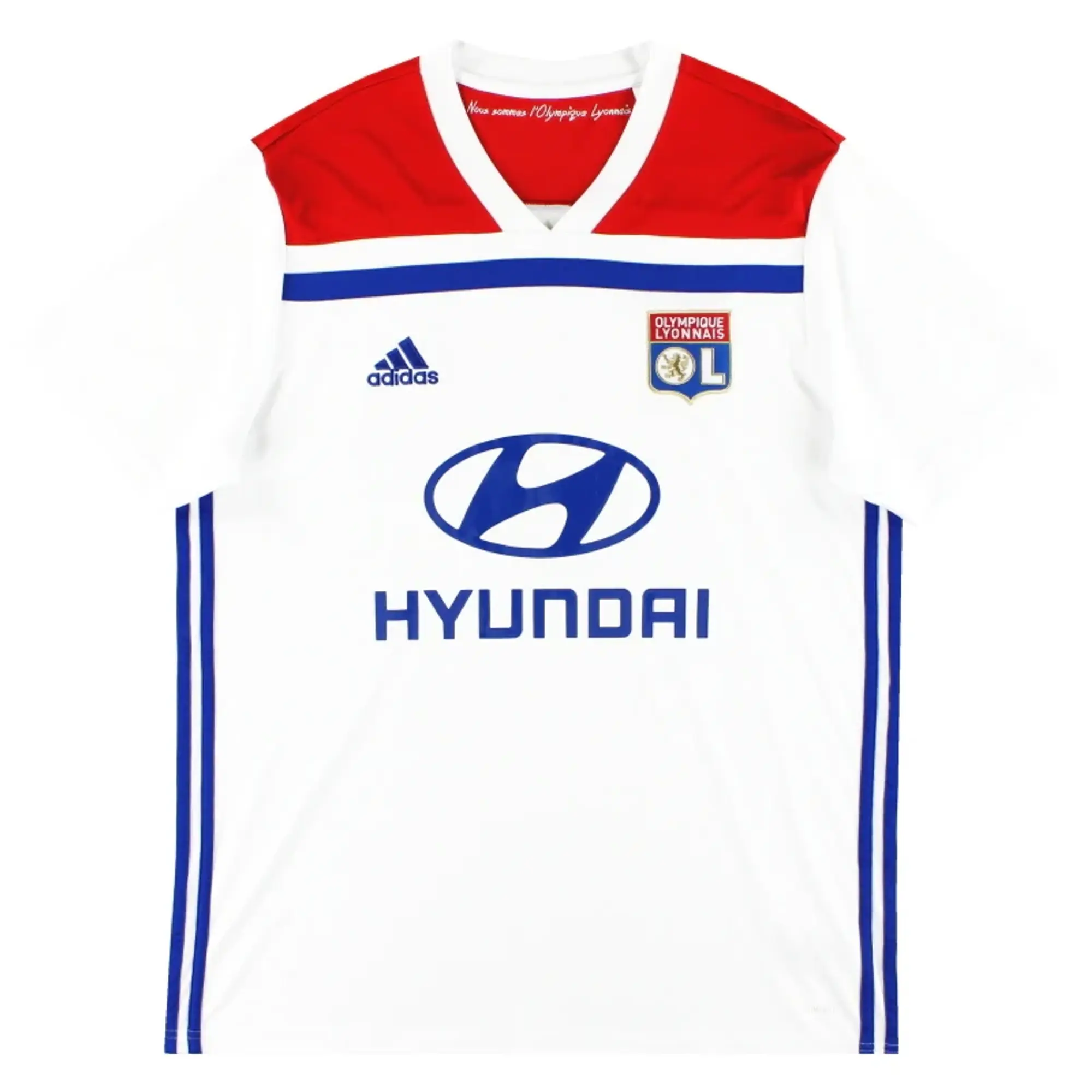 2018-19 Lyon adidas Home Shirt XL - Lyon / Excellent 
