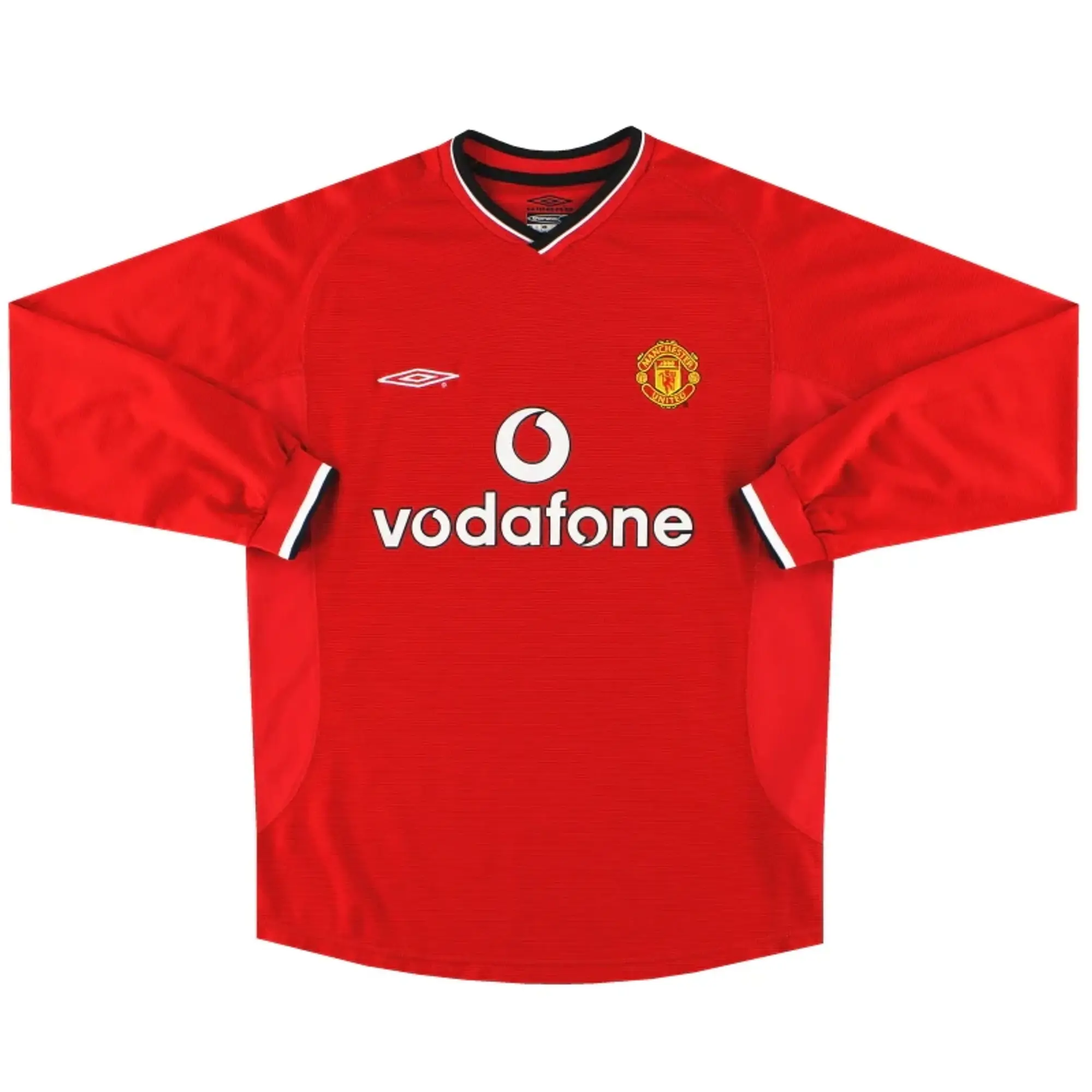 2000-02 Manchester United Umbro Home Shirt L/S *Mint* M - Manchester United / Mint 