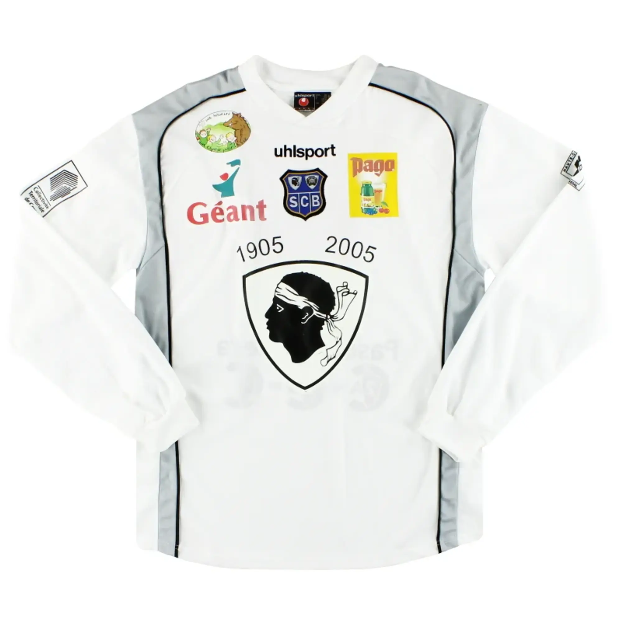 2005-06 Bastia Uhlsport Match Issue Away Shirt Matingou #17 L/S XL - Other French Clubs / Excellent 