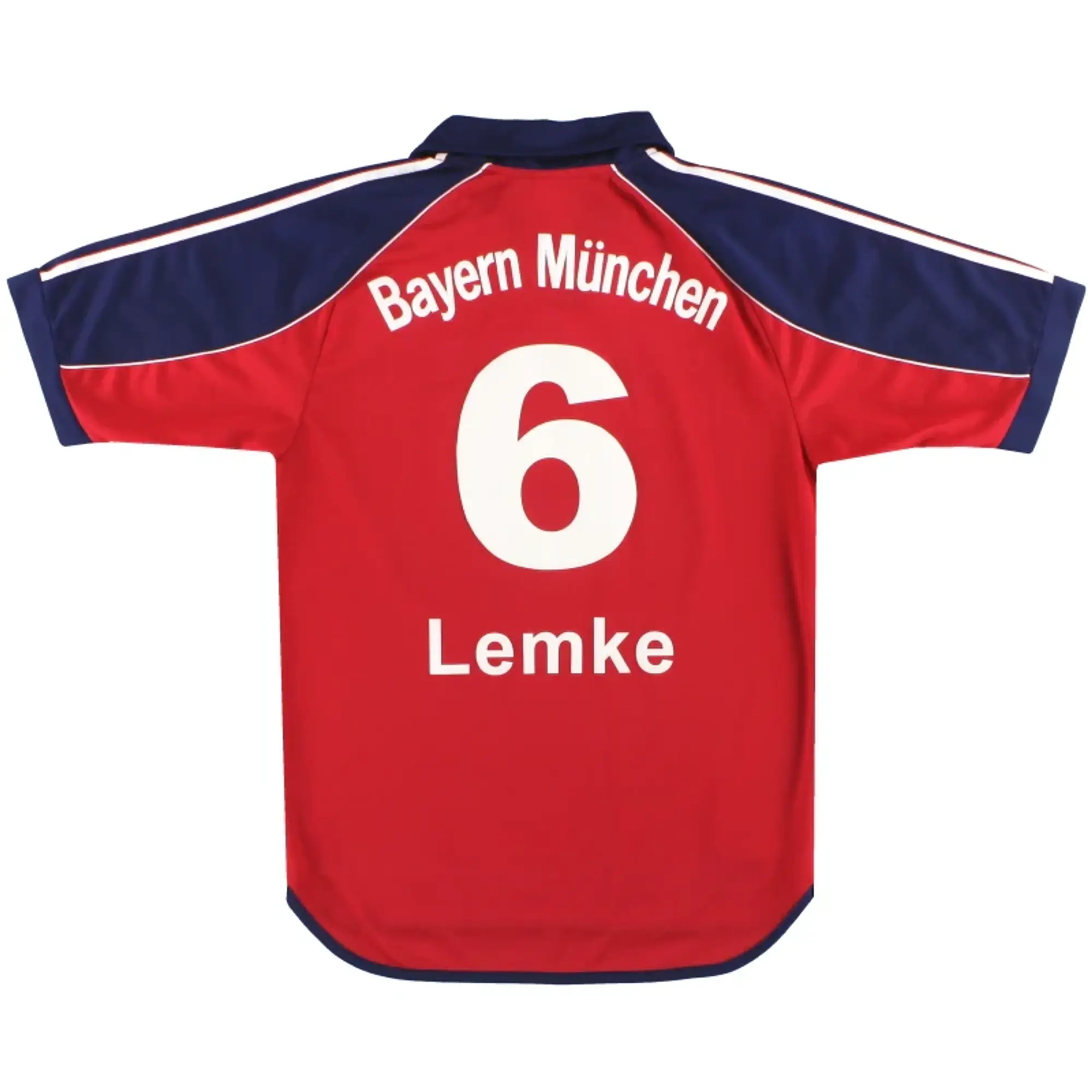 1999-01 Bayern Munich adidas Home Shirt Lemke #6 S - Bayern Munich / Excellent 