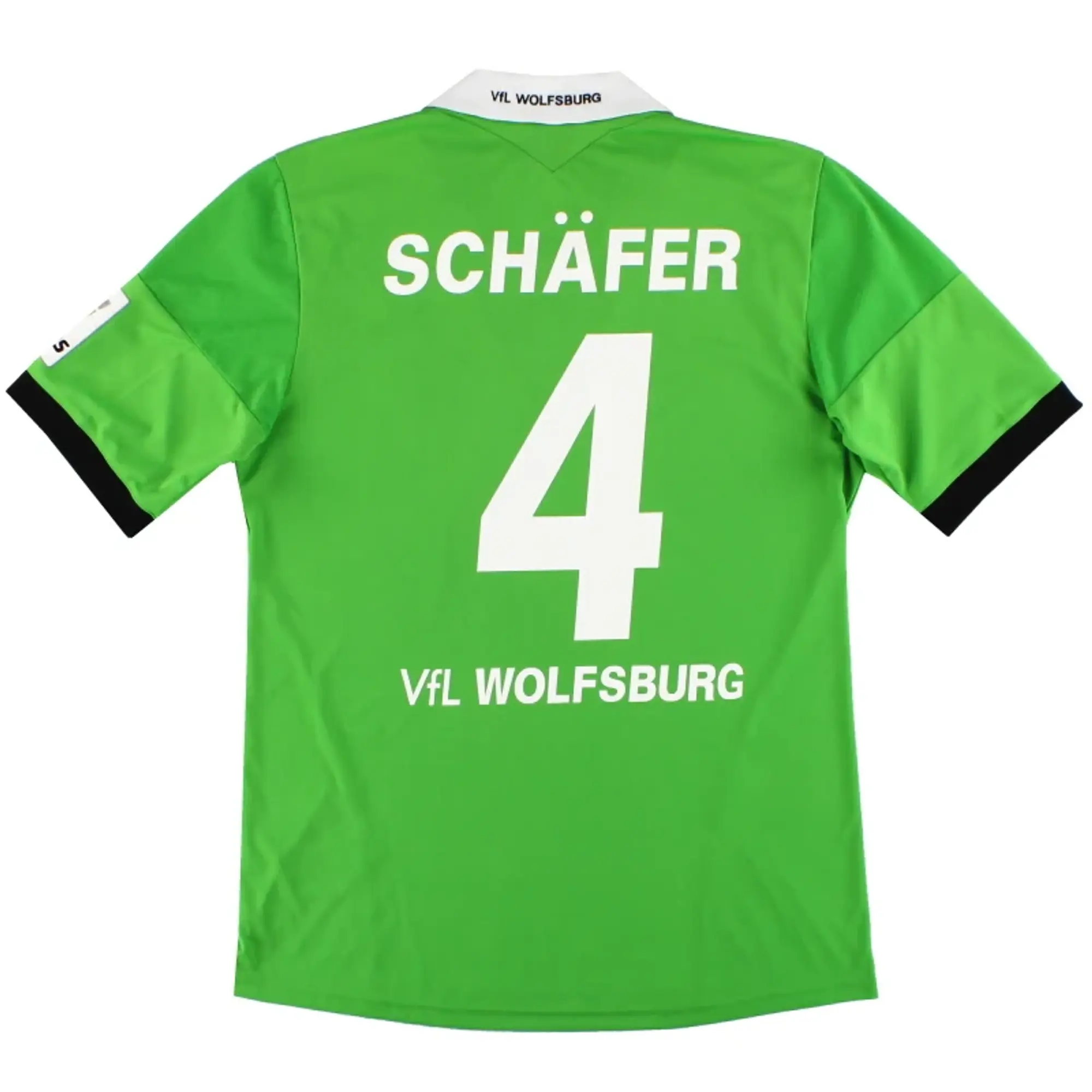 2013-14 Wolfsburg adidas Away Shirt Schafer #4 *Mint* M - Other German Clubs / Mint 