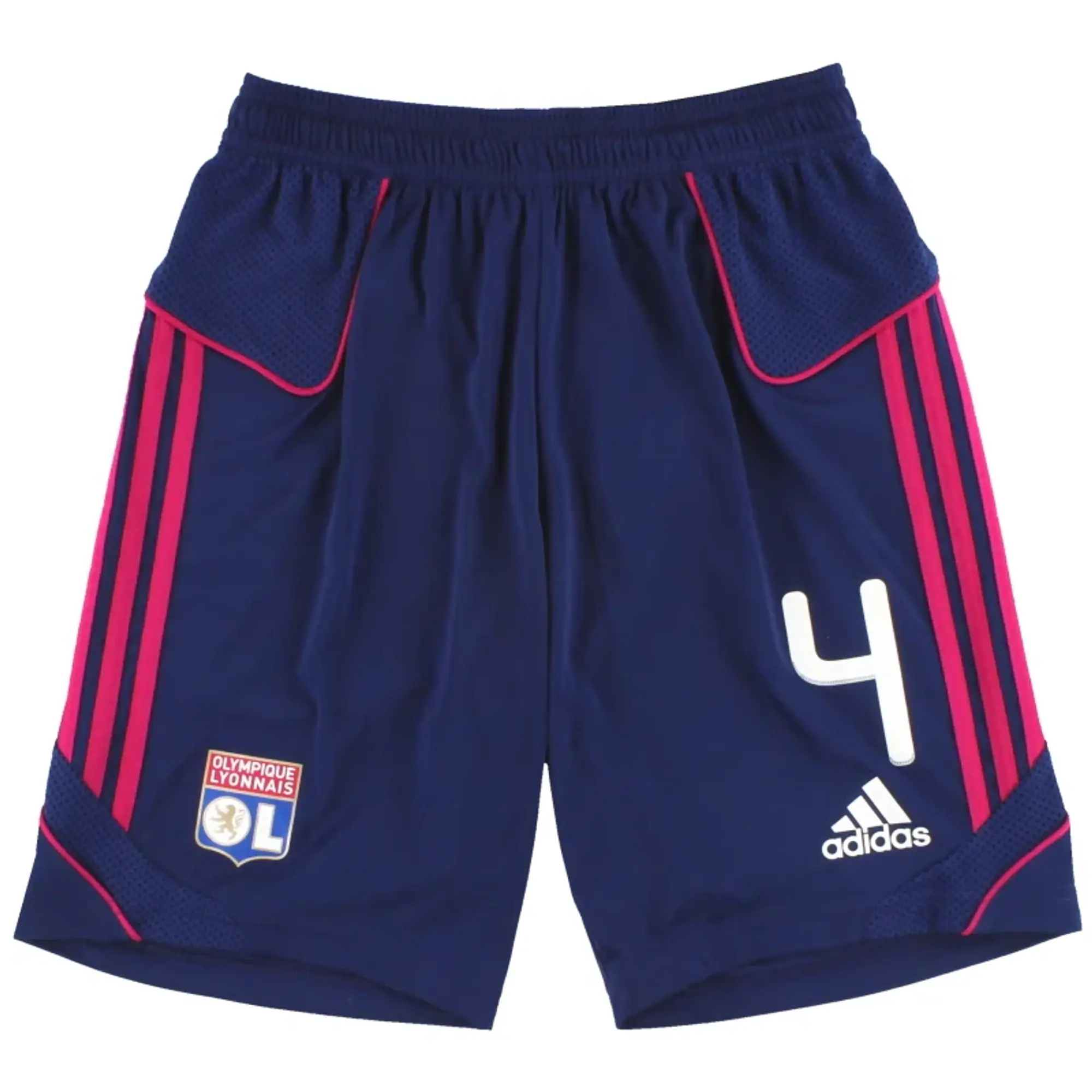 2011-12 Lyon adidas Away Shorts #4 *Mint* M - Lyon / Mint 