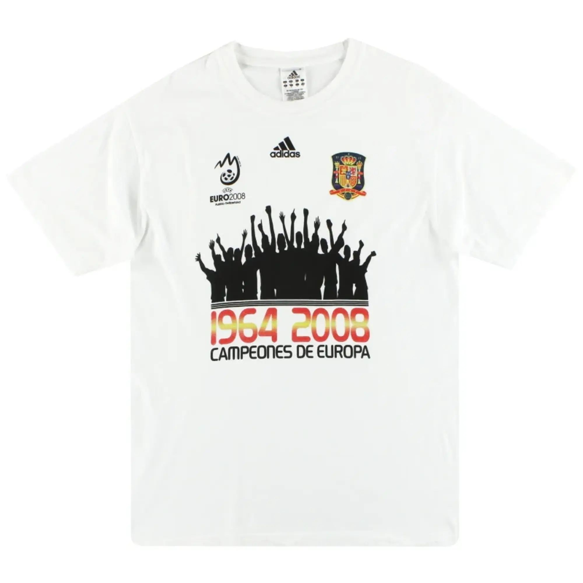 2008 Spain adidas 'Campeones de Europa' Tee M - Spain / Excellent 