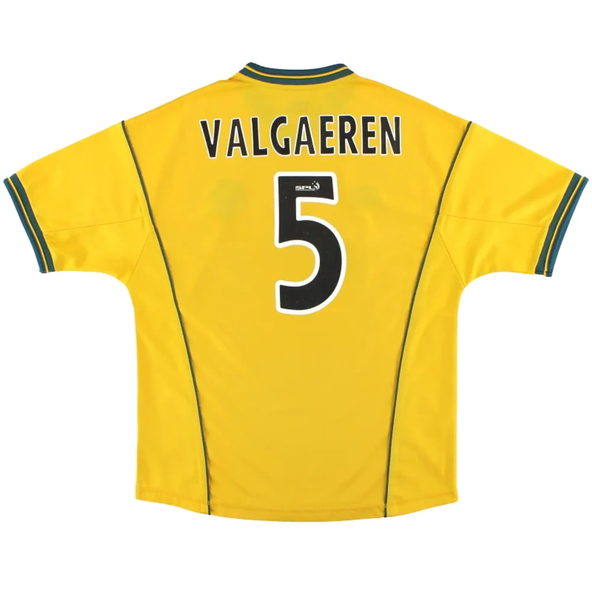 2000-02 Celtic Umbro Away Shirt Valgaeren #5 M - Celtic / Excellent 