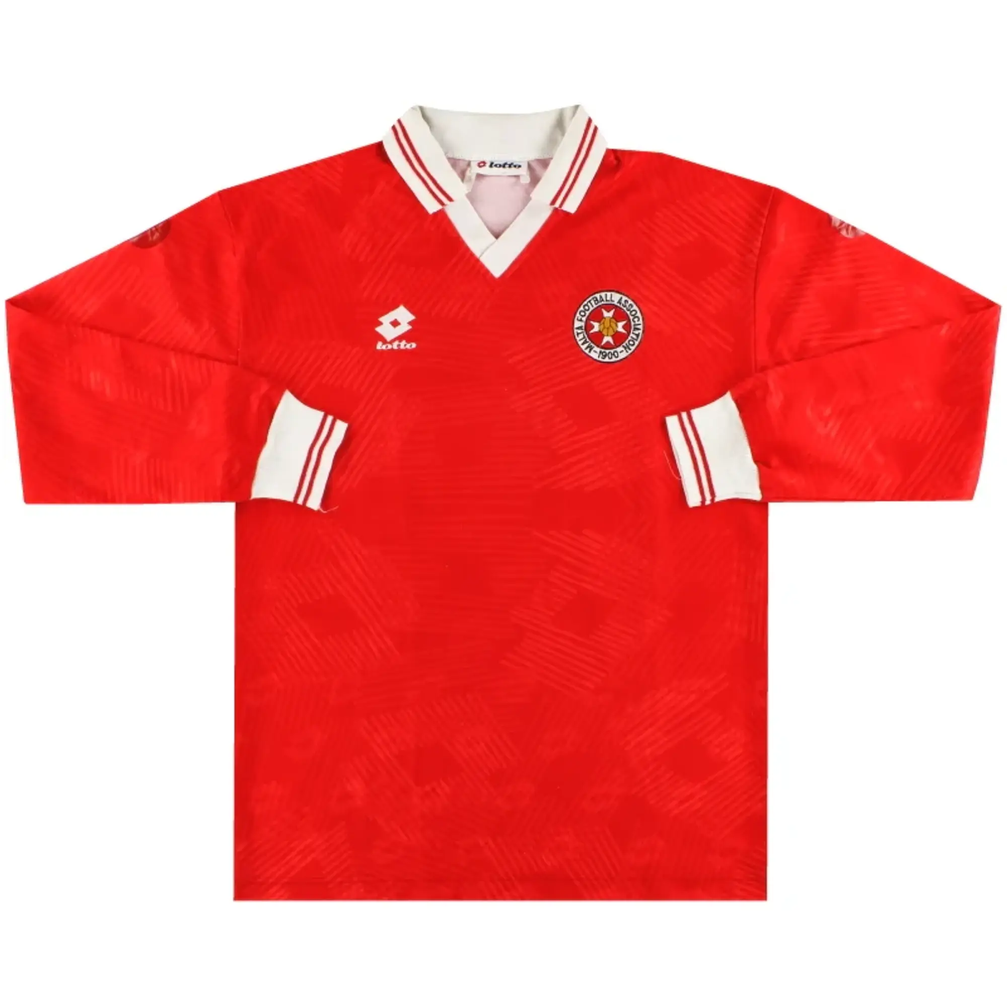 1994 Malta Lotto Match Issue Home Shirt #16 L/S L - Malta / Excellent 