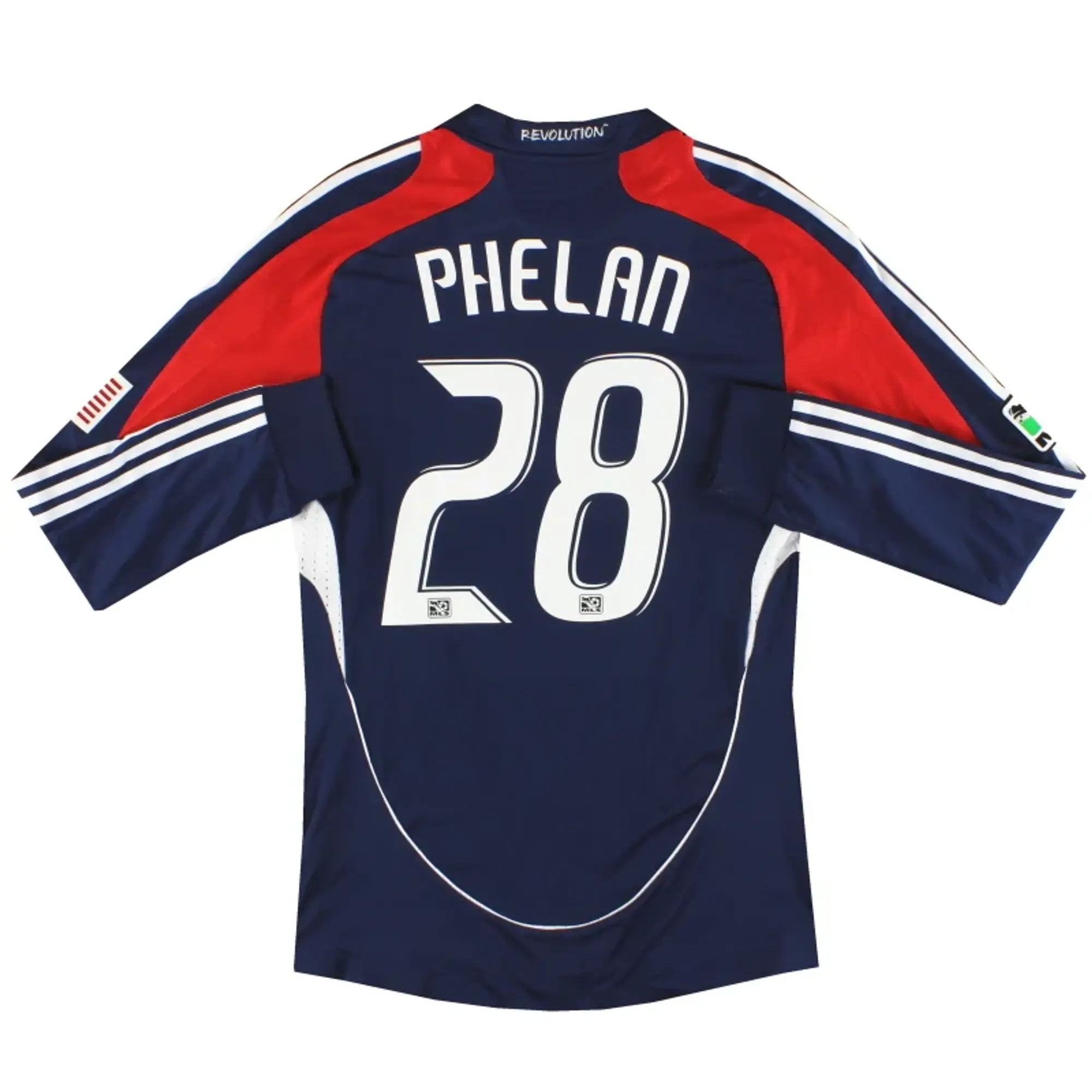 2008 New England adidas Match Issue Home Shirt Phelan #28 L/S M - USA Soccer Clubs / Excellent 
