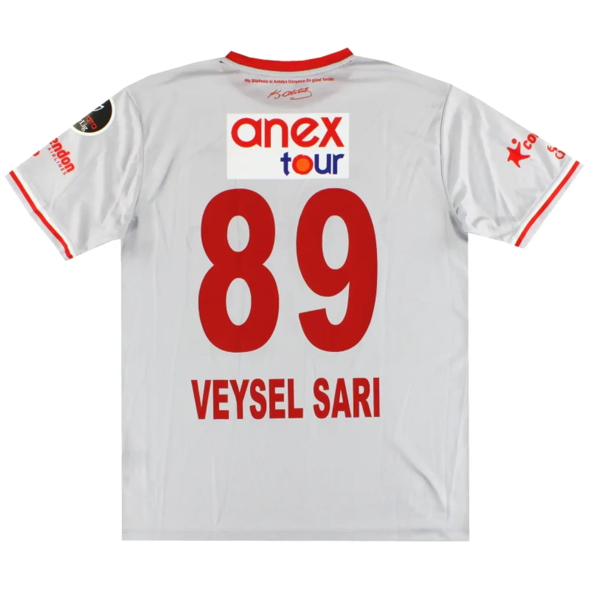 2021-22 Antalyaspor Player Issue Third Shirt Berat #3 L - Other Turkish Clubs / Excellent 
