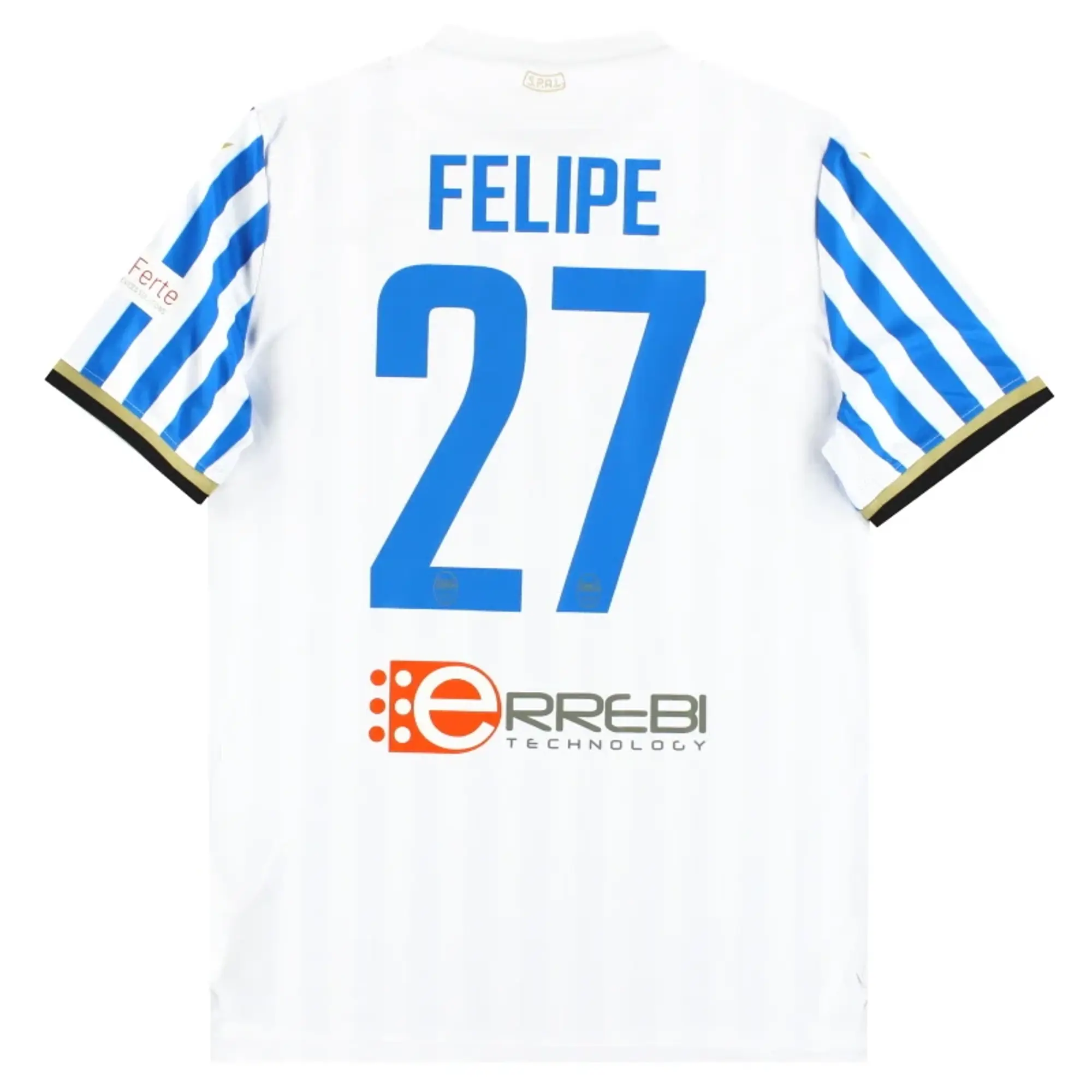2019-20 SPAL Macron Home Shirt Felipe #27 *w/tags* L - Other Italian Clubs / w/tags 