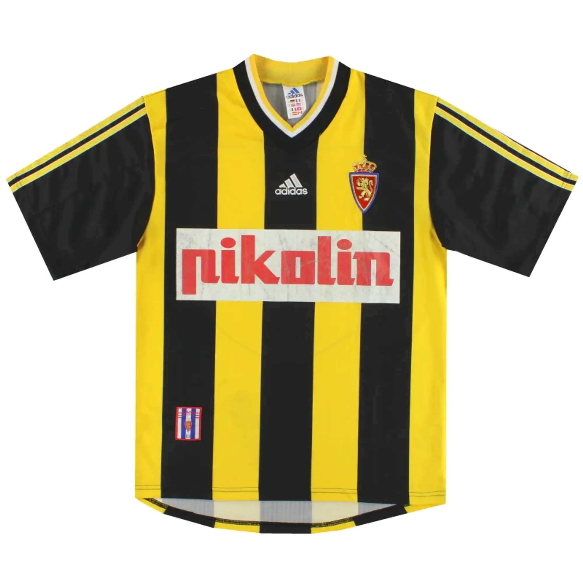 1998-99 Real Zaragoza adidas Away Shirt M - Other Spanish Clubs / Very Good 