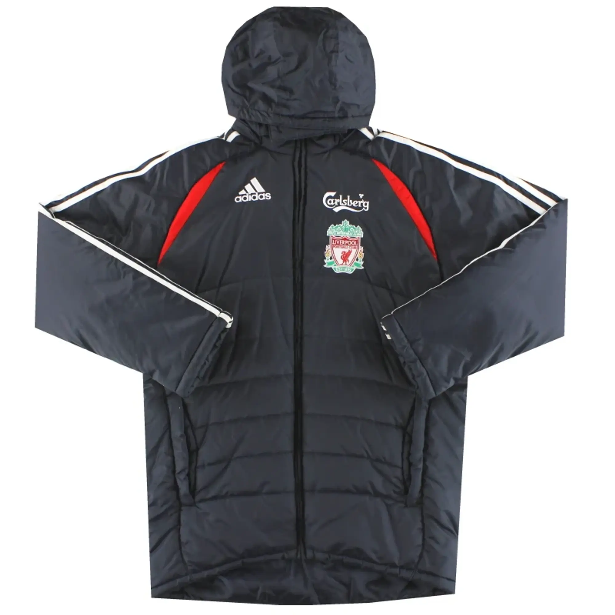 2006-07 Liverpool adidas Padded Rain Jacket XS - Liverpool / Mint 