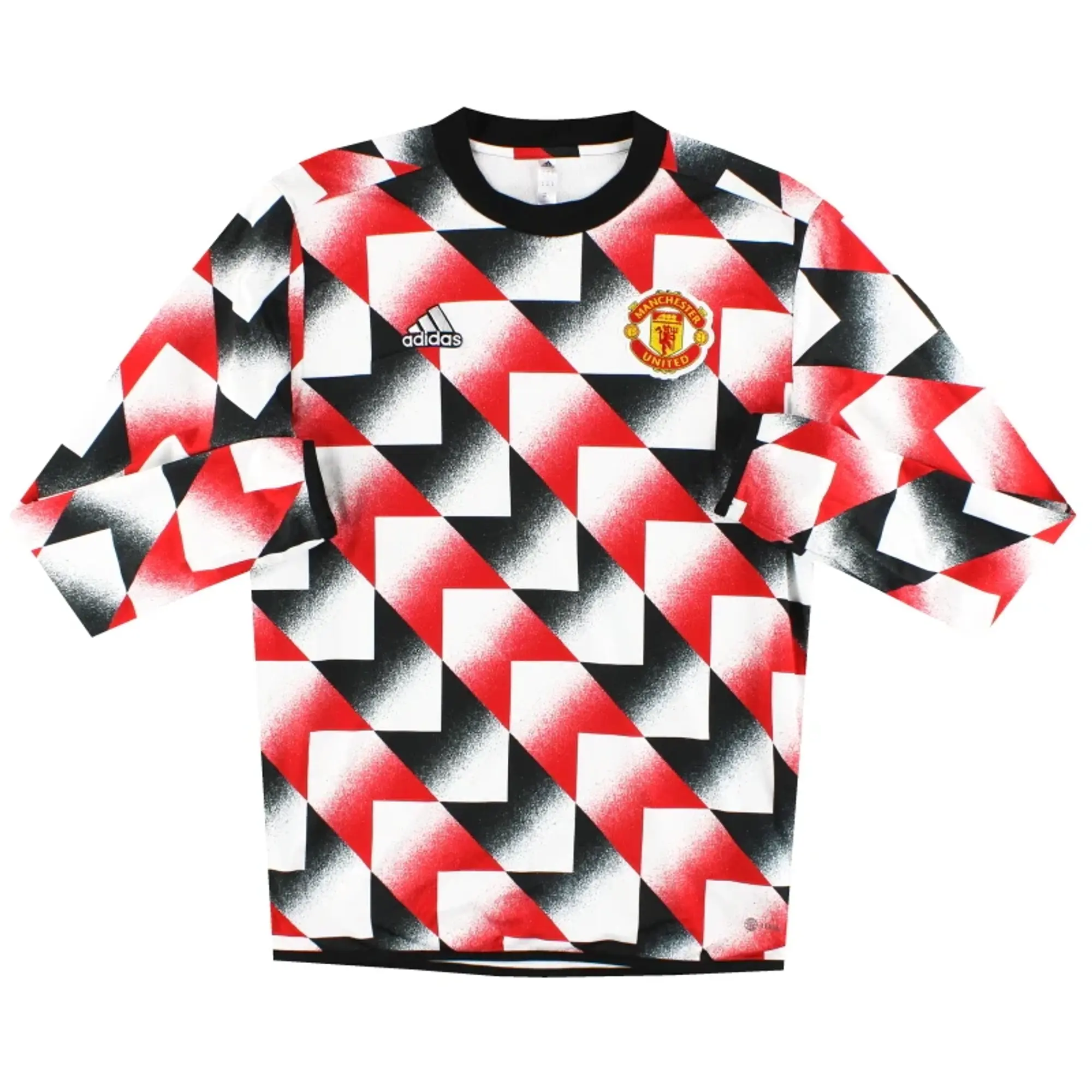 2022-23 Manchester United adidas Pre Match Warm Up Sweatshirt M - Manchester United / Excellent 