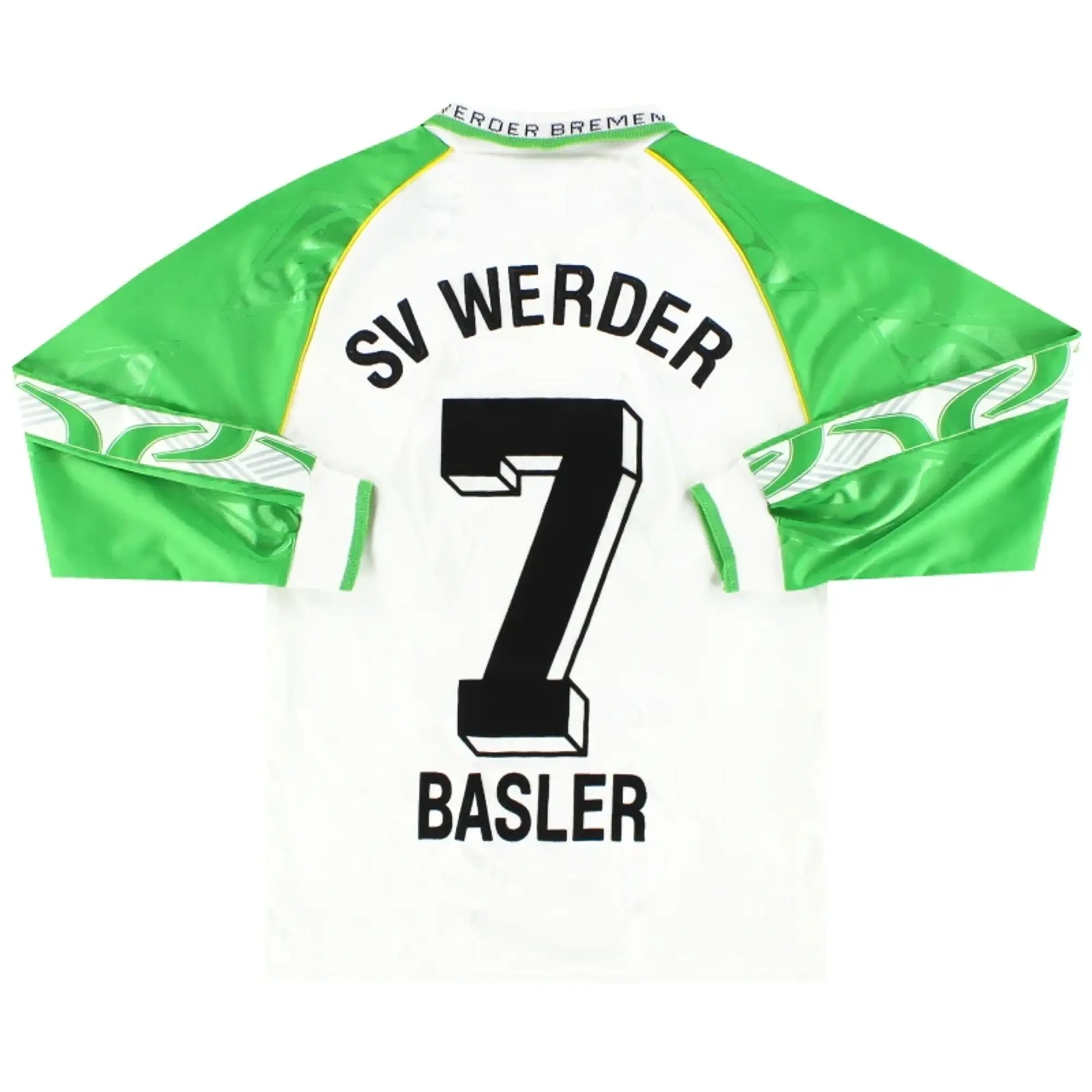 1995-96 Werder Bremen Puma Home Shirt Basler #14 L/S XXS - Werder Bremen / Excellent 