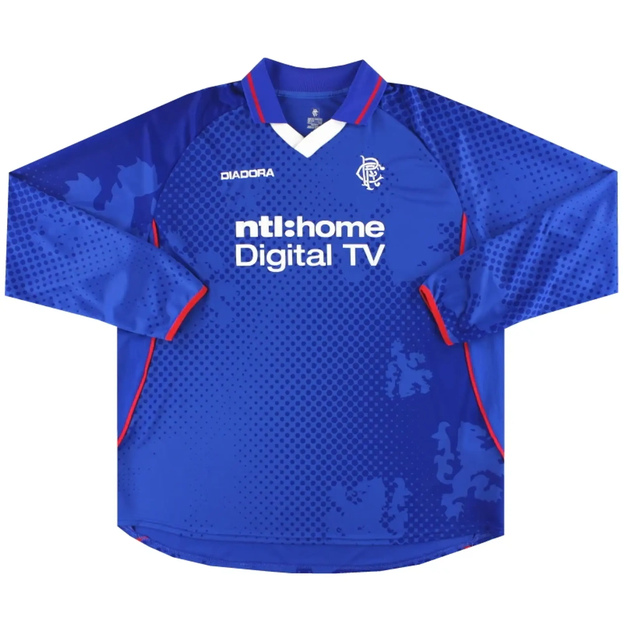 2002-03 Rangers Diadora Home Shirt L/S *Mint* XXL - Rangers / Mint 