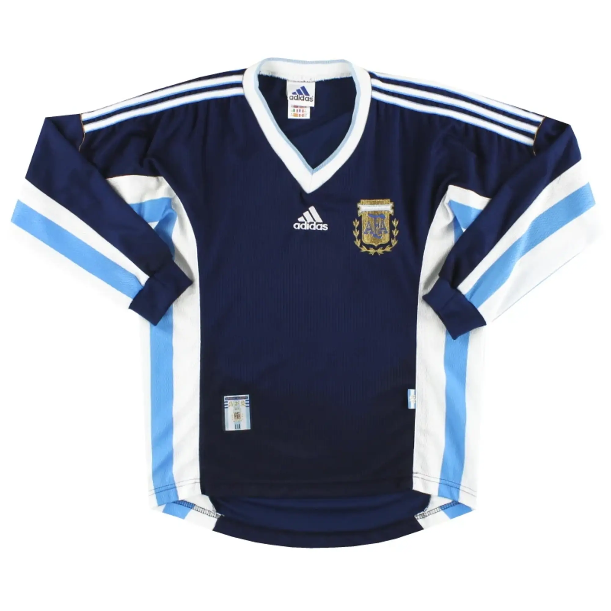 1998-99 Argentina adidas Away Shirt L/S XS - Argentina / Excellent 