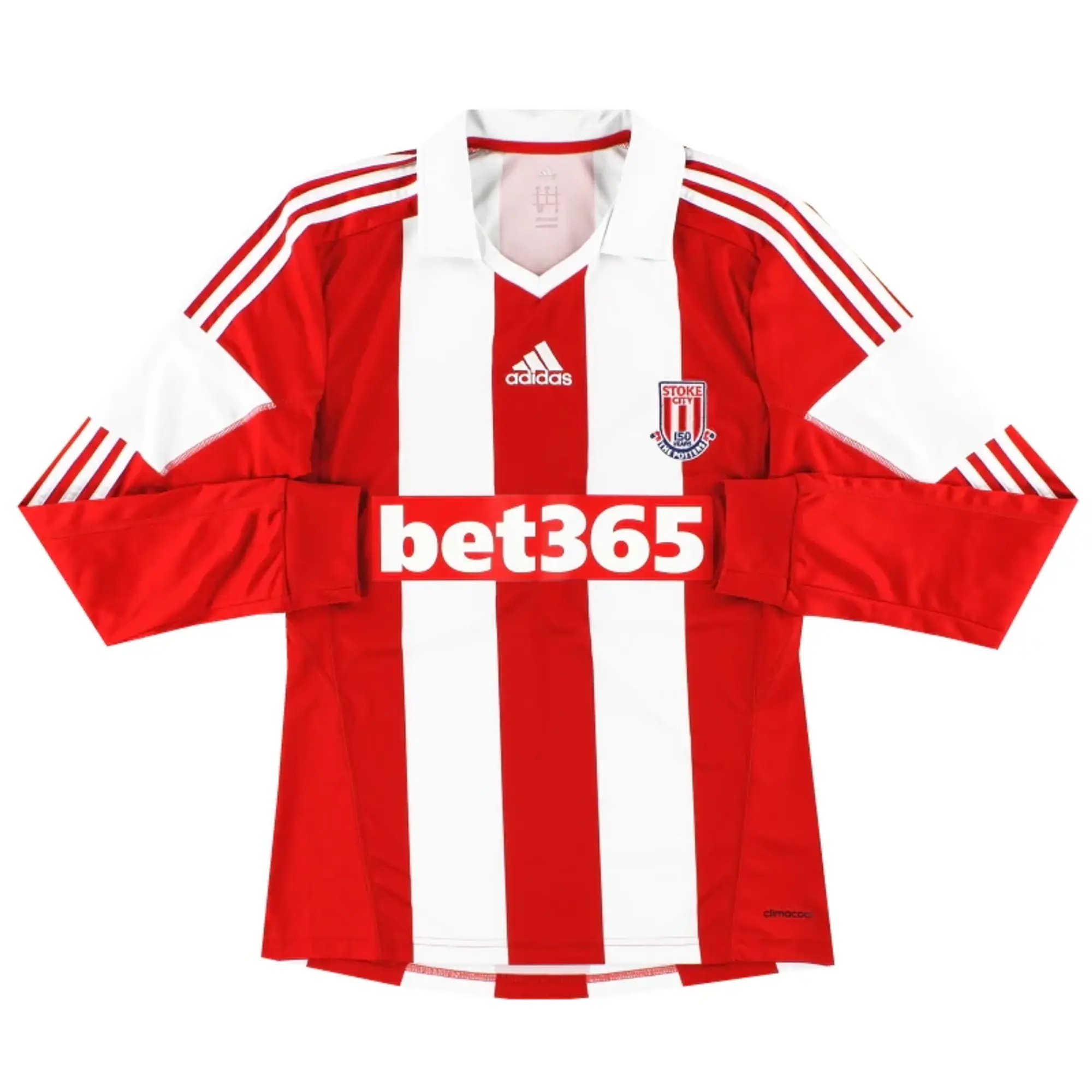 2013-14 Stoke City adidas Home Shirt L/S *Mint* S - Stoke City / Mint 
