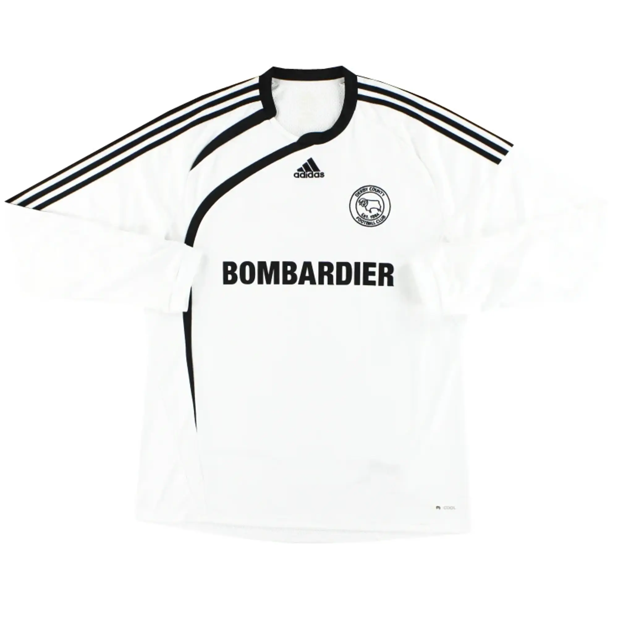 2009-10 Derby County adidas Home Shirt L/S XL - Derby County / Excellent 