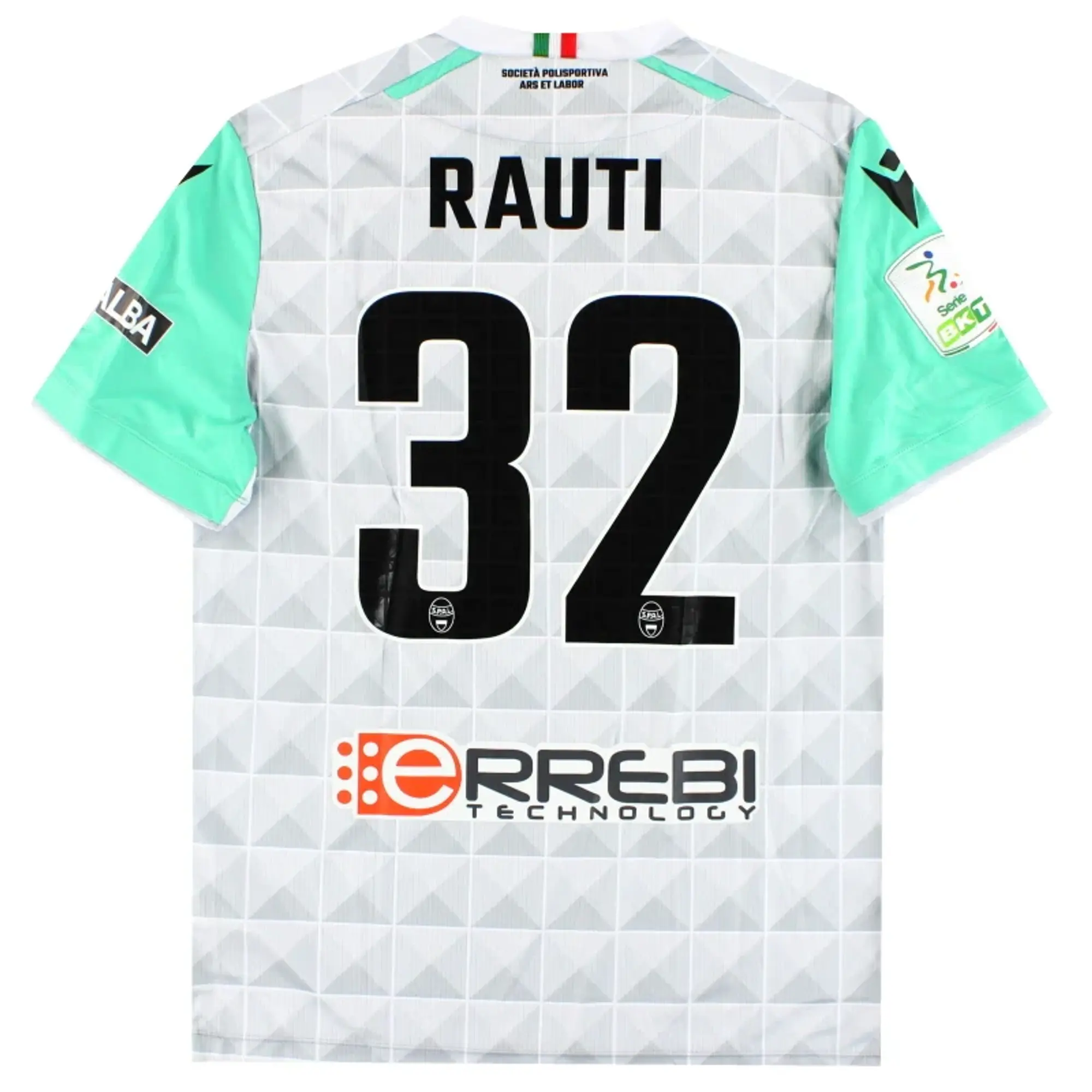 2022-23 SPAL Macron Player Issue Away Shirt Rauti #32 *As New* L - Other Italian Clubs / As New 