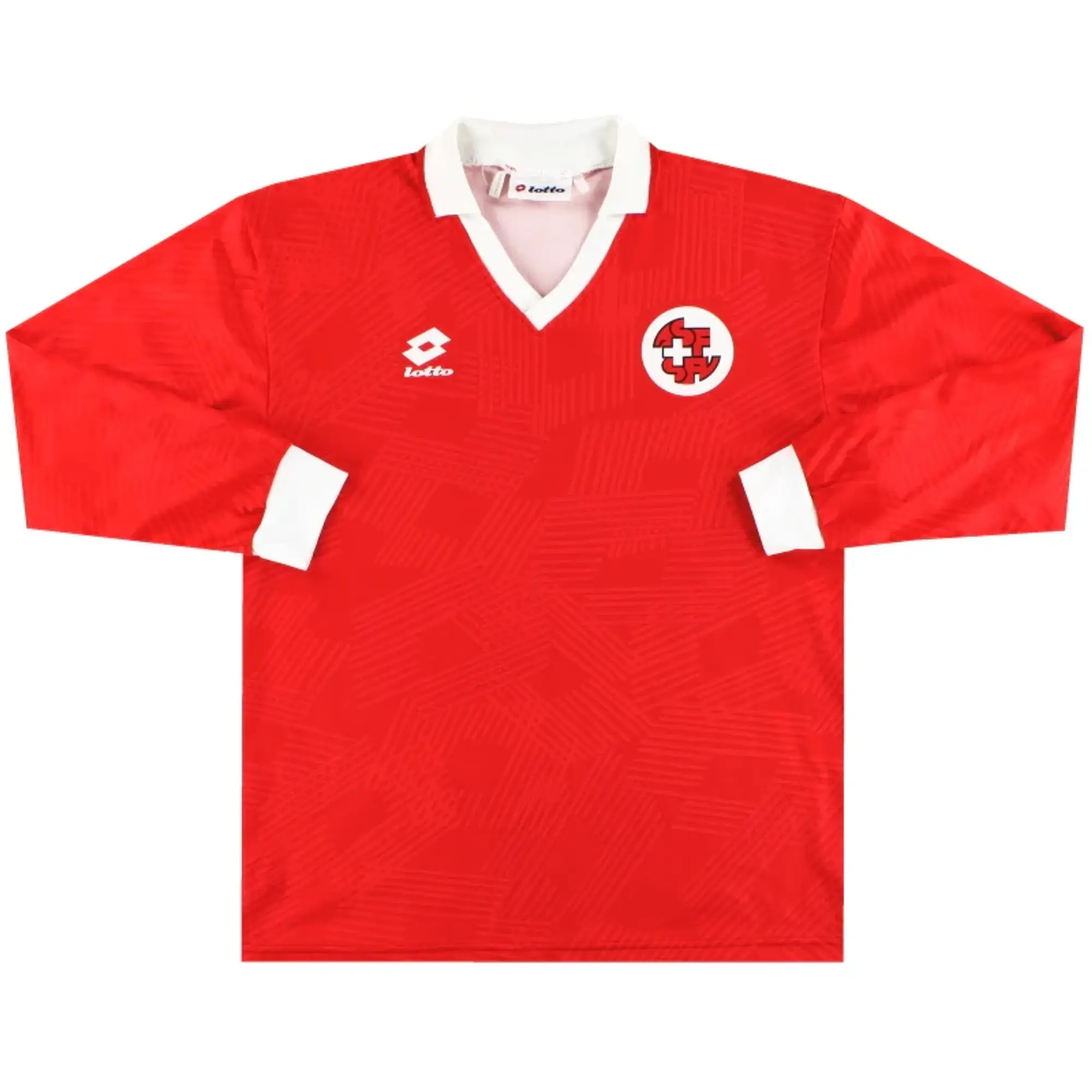 1994-96 Switzerland Lotto Home Shirt L/S L - Switzerland / Excellent 