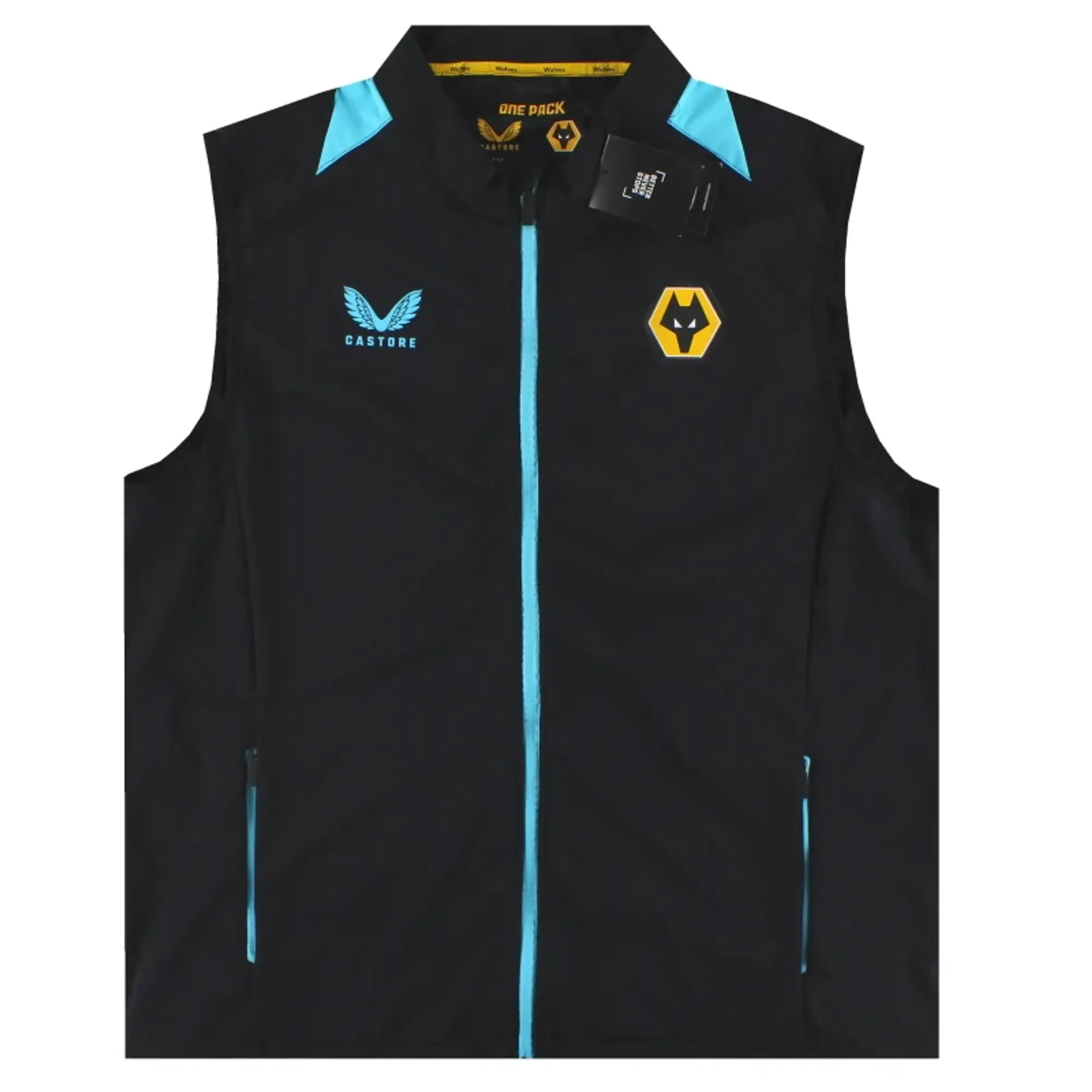 2021-22 Wolves Castore Pro Training Bench Gilet *w/tags* S - Wolves / w/tags 