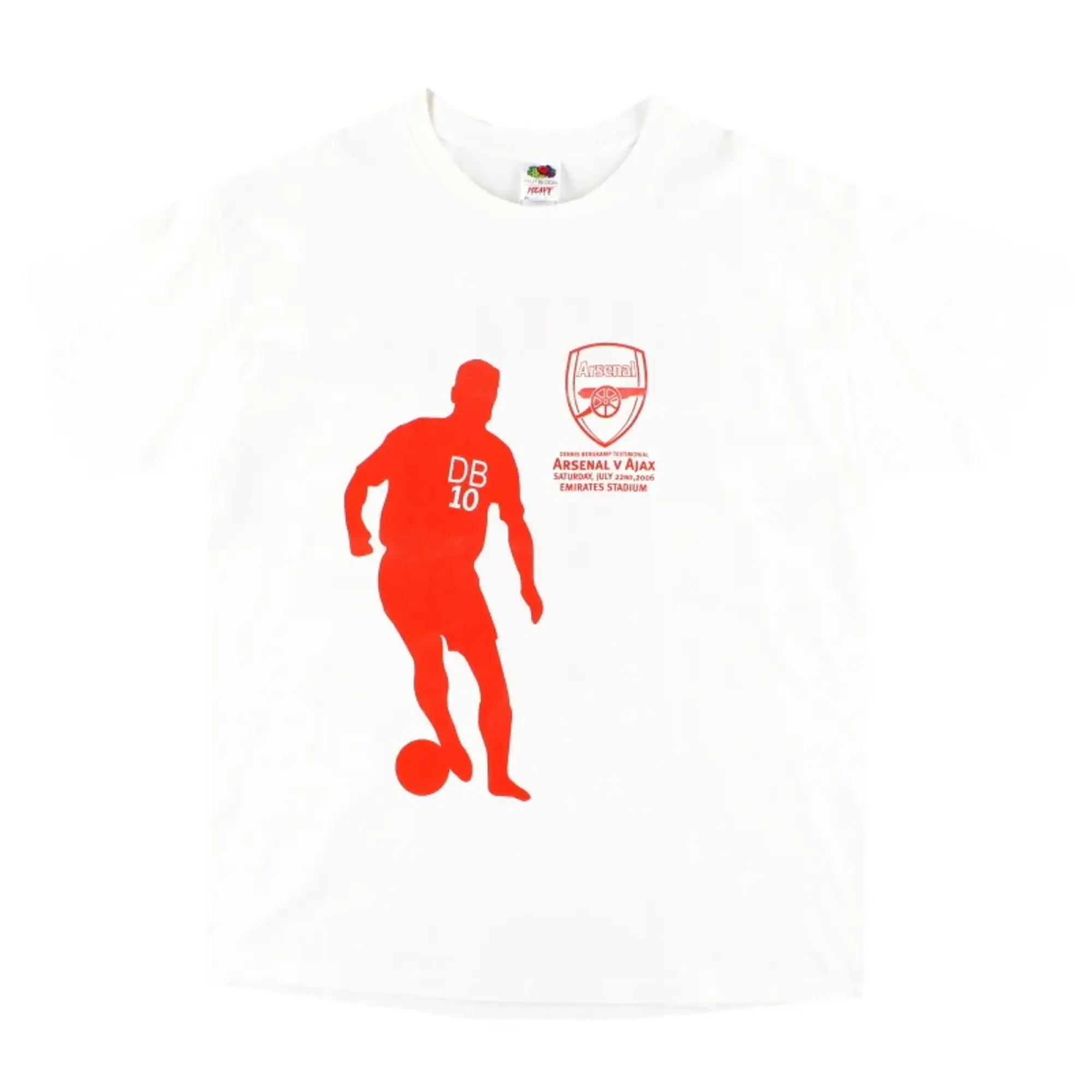 2006 Arsenal Dennis Bergkamp Testimonial Tee XL - Arsenal / Excellent 