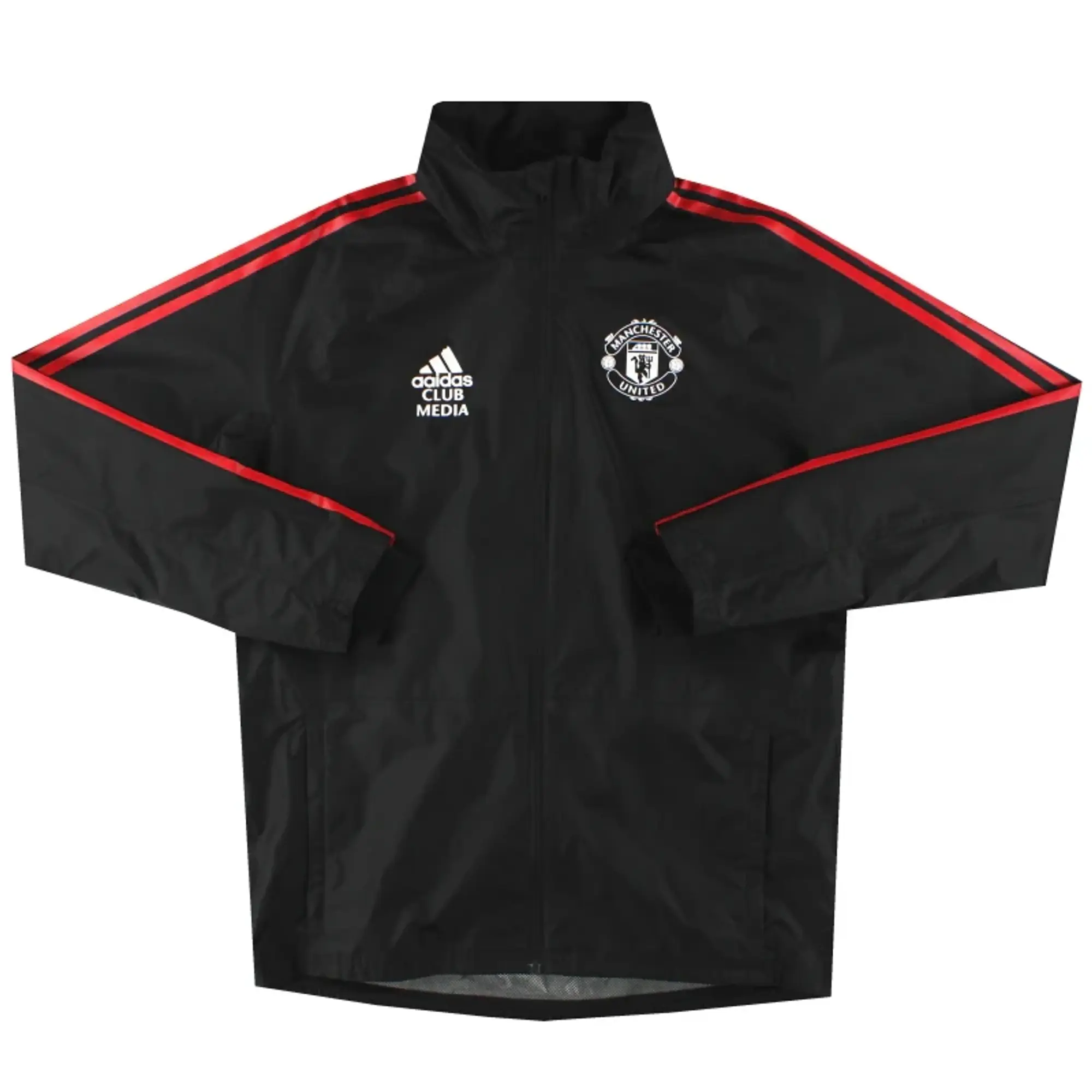 2021-22 Manchester United adidas Staff Issue 'Club Media' Rain Jacket M - Manchester United / Excellent 