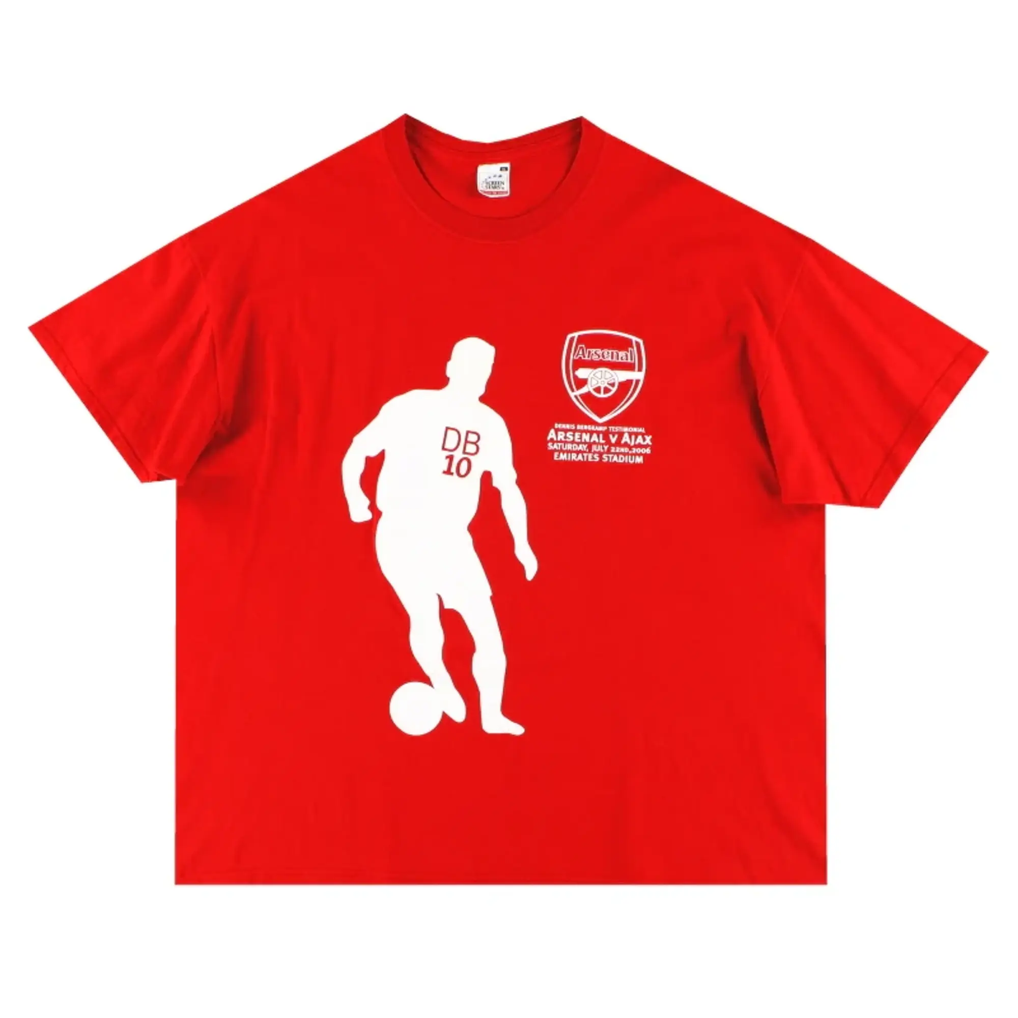 2006 Arsenal Dennis Bergkamp Testimonial Tee XL - Arsenal / Excellent 