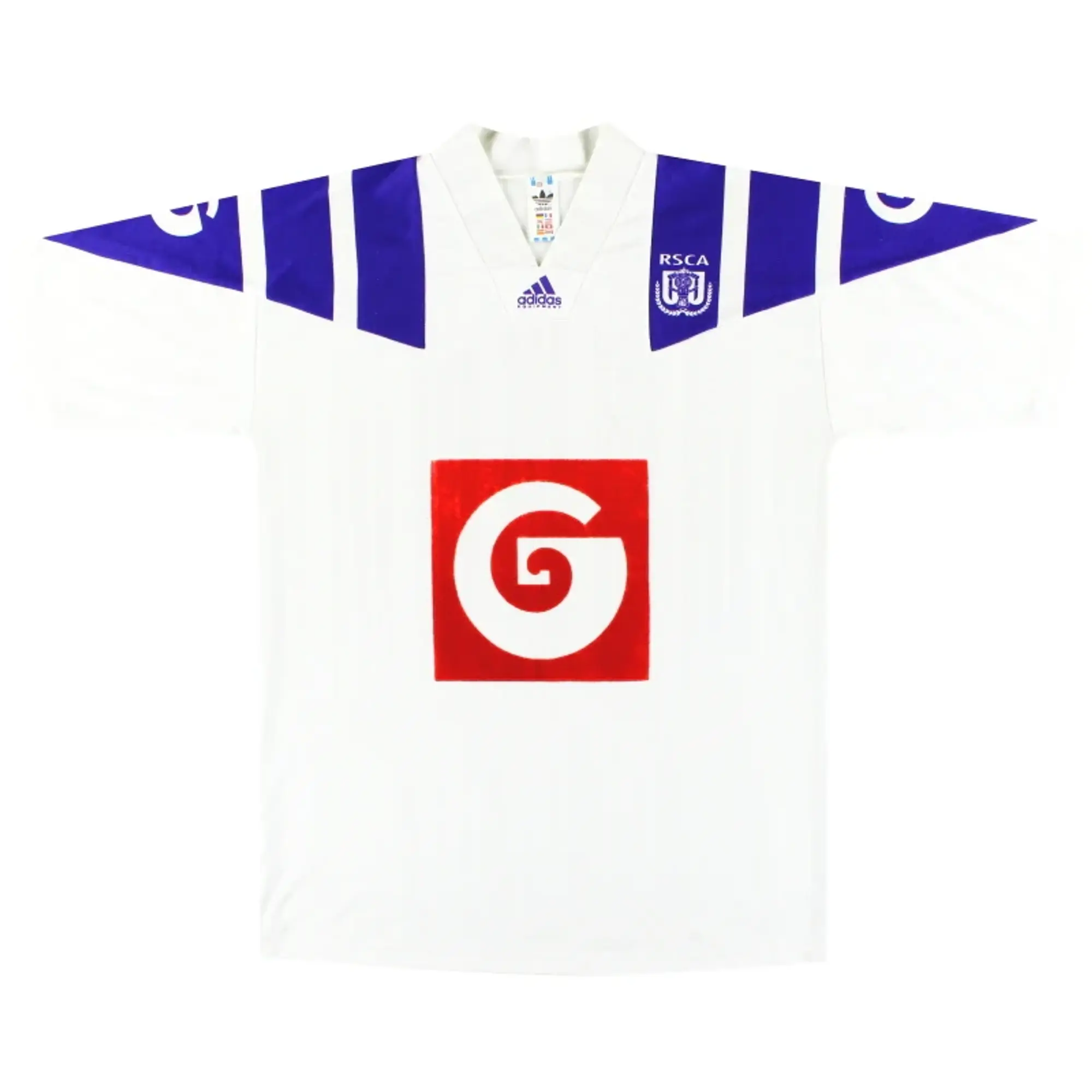 1992-93 Anderlecht adidas Home Shirt XL - Other European Clubs / Excellent 