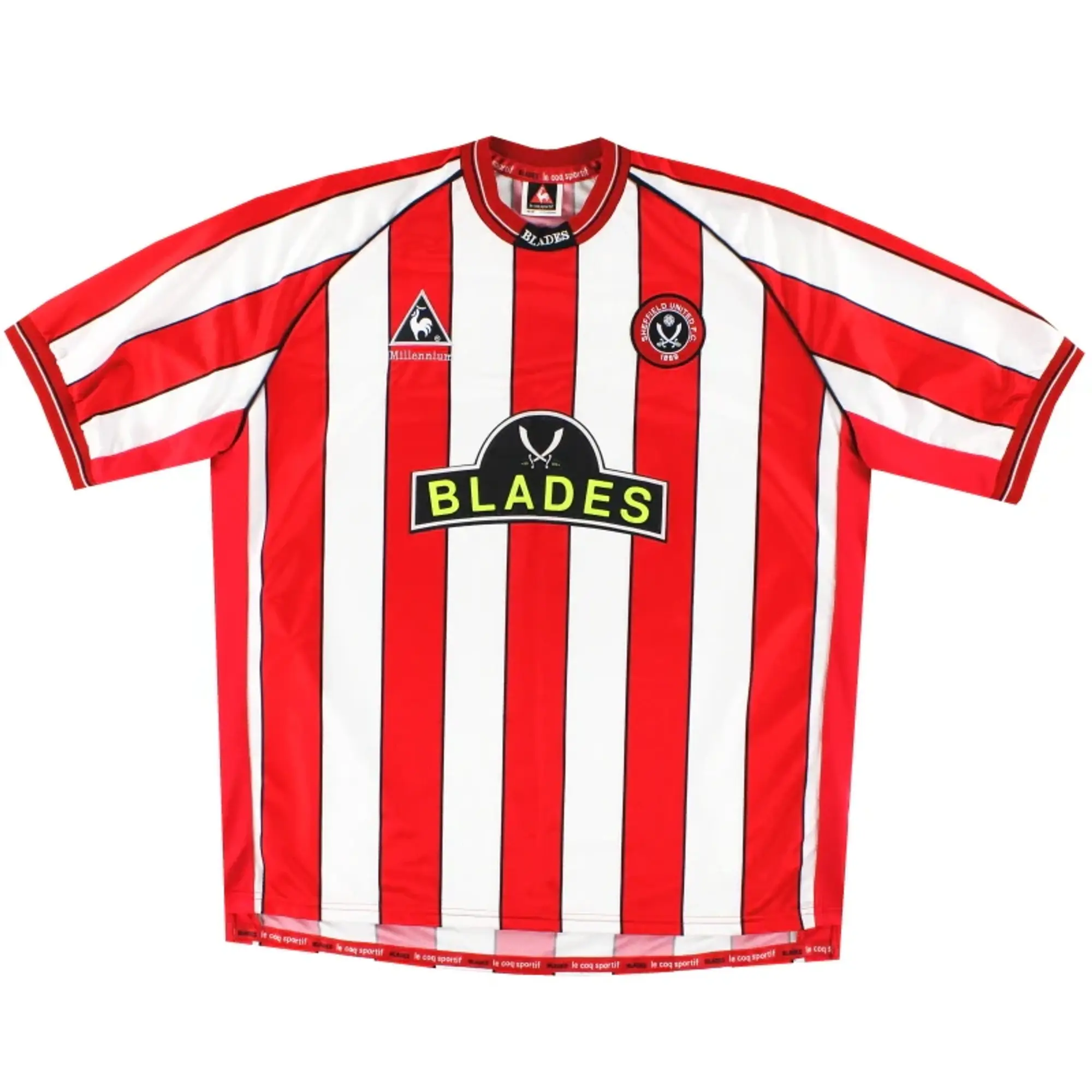 1999-00 Sheffield United Le Coq Sportif Home Shirt XL - Sheffield United / Excellent 