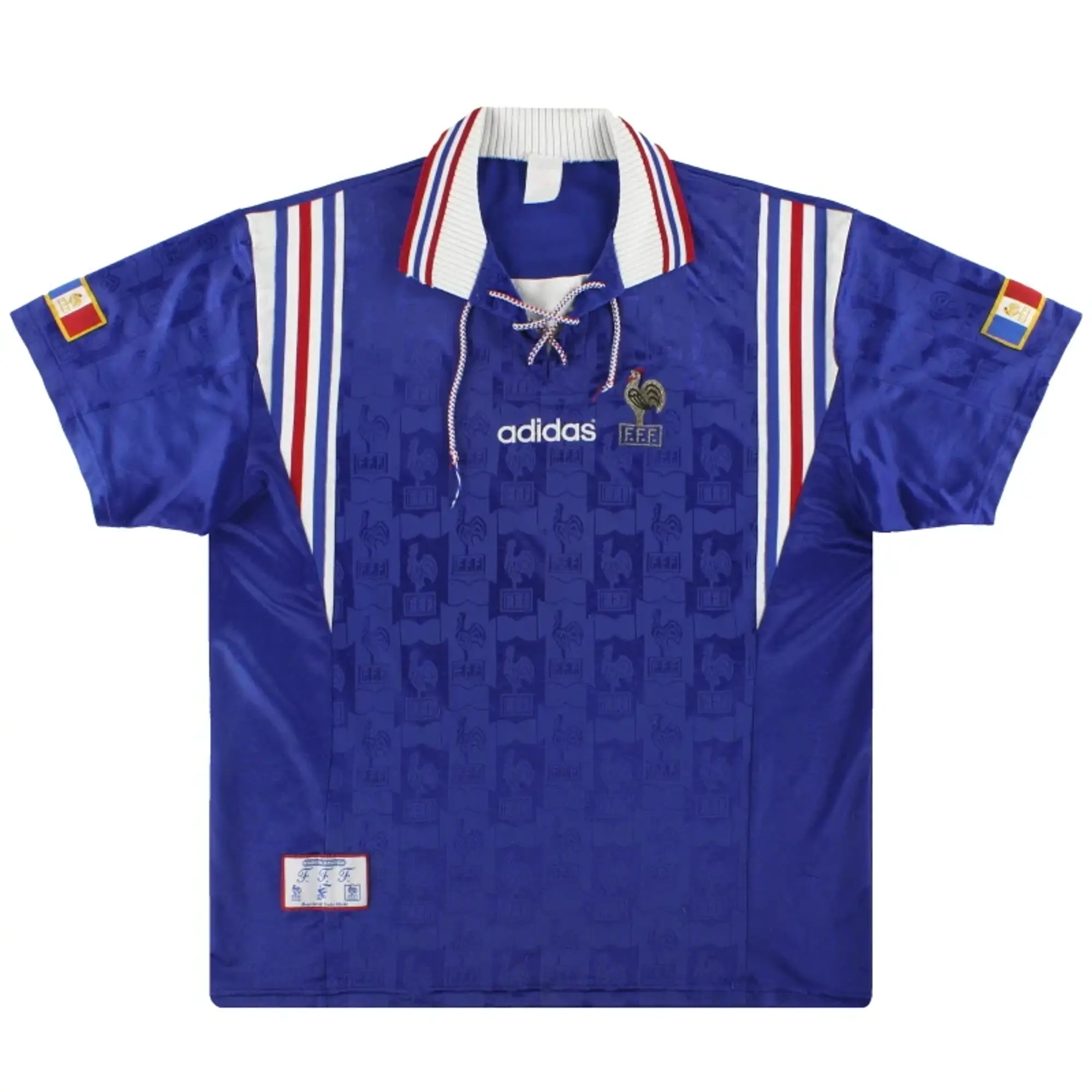 1996-98 France adidas Home Shirt L - France / Excellent 