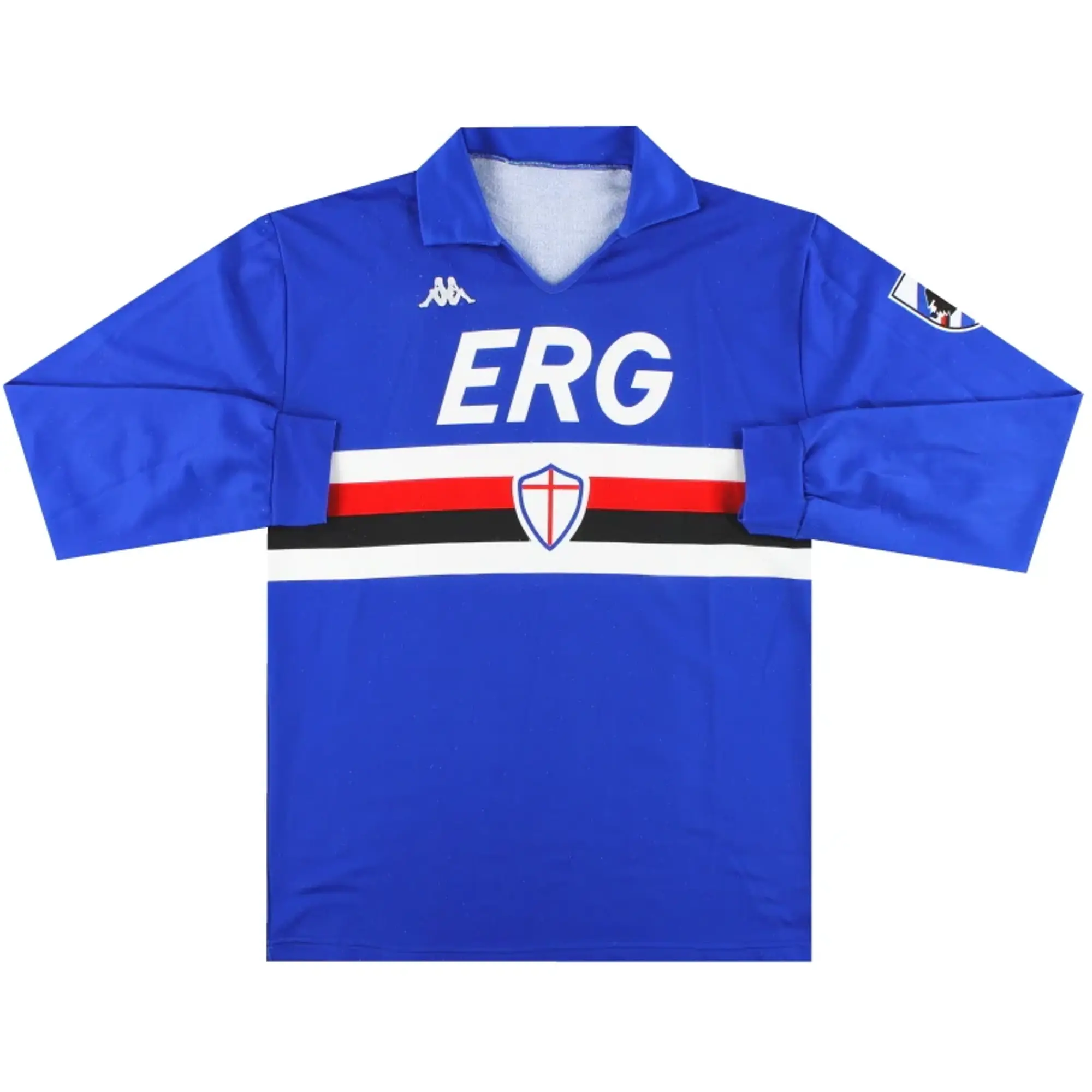 1988-90 Sampdoria Kappa Home Shirt #18 L/S L - Sampdoria / Excellent 