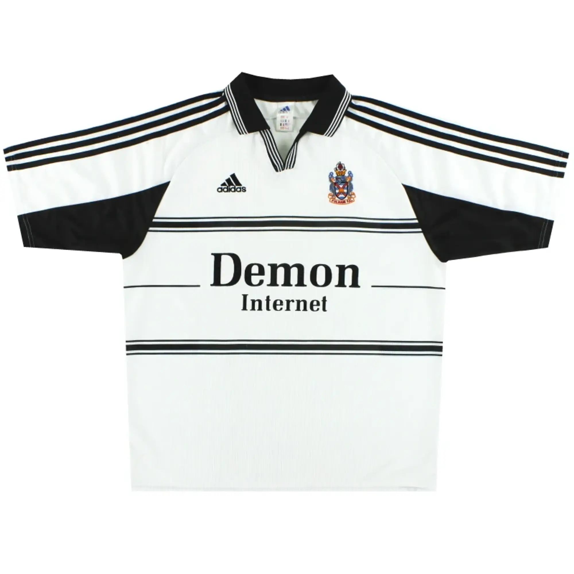 1999-01 Fulham adidas Home Shirt S - Fulham / Very Good 