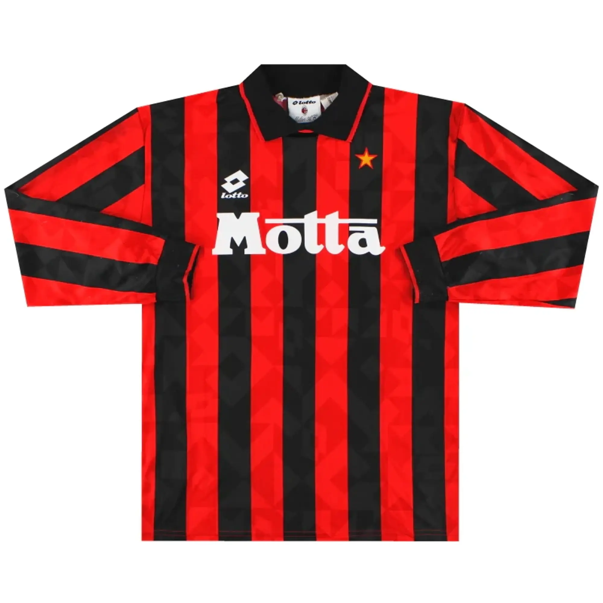 1993-94 AC Milan Lotto Home Shirt #9 L/S L - AC Milan / Excellent 