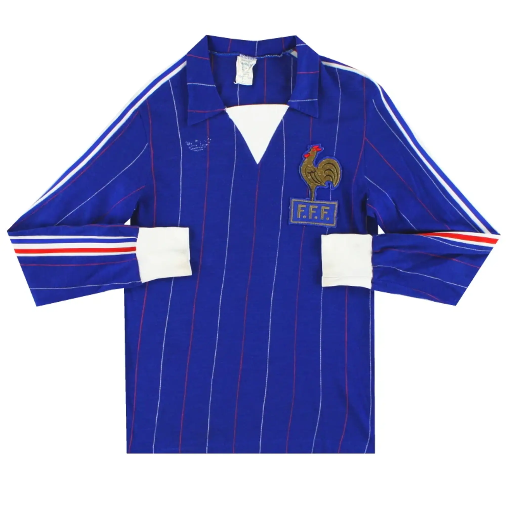 1980-82 France adidas Home Shirt L/S Y - France / Very Good 