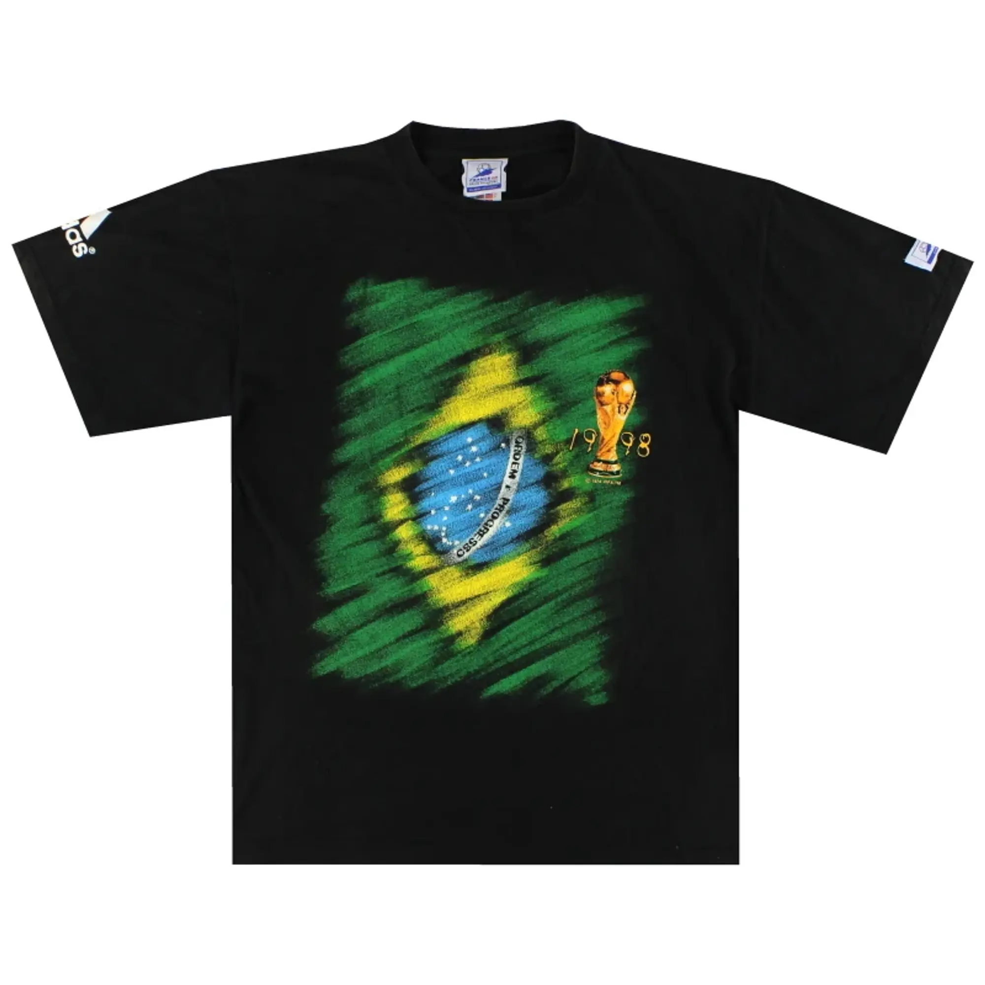 1998-00 Brazil 'France 98' Graphic Tee M - Brazil / Excellent 